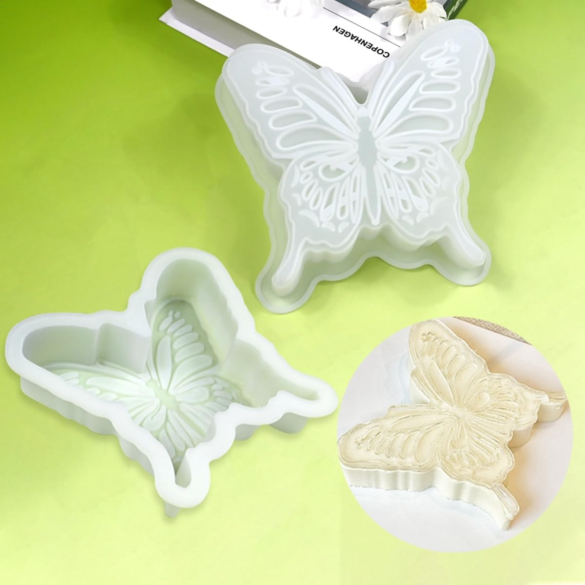 mostsom 3D Butterfly Design Silicone Mousse Mold DIY Dessert Pudding Chocolate Mould Wedding Cake Decorating Tools Bakeware (A_ Butterfly)