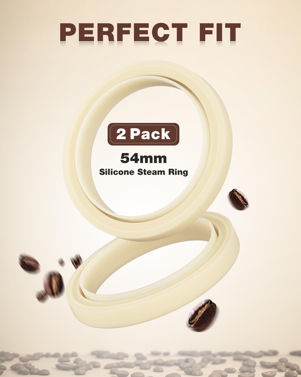 2PCS 54mm Silicone Steam Ring for Breville Espresso Machine 878/870/860/880/810/840/450/500 and Sage 880/878/875/870/810/500, Breville Espresso Machine Accessories Grouphead Gasket Replacement Part