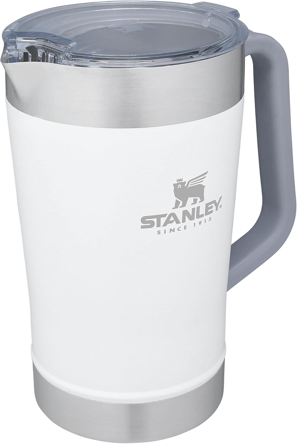 Stanley Stay-Chill Pitcher 64 oz | Cold Water, Beer, and Drink Pitcher with Lid | Large Capacity Durable Beverage Container with Handle | Insulated Stainless Steel | BPA-Free | Polar