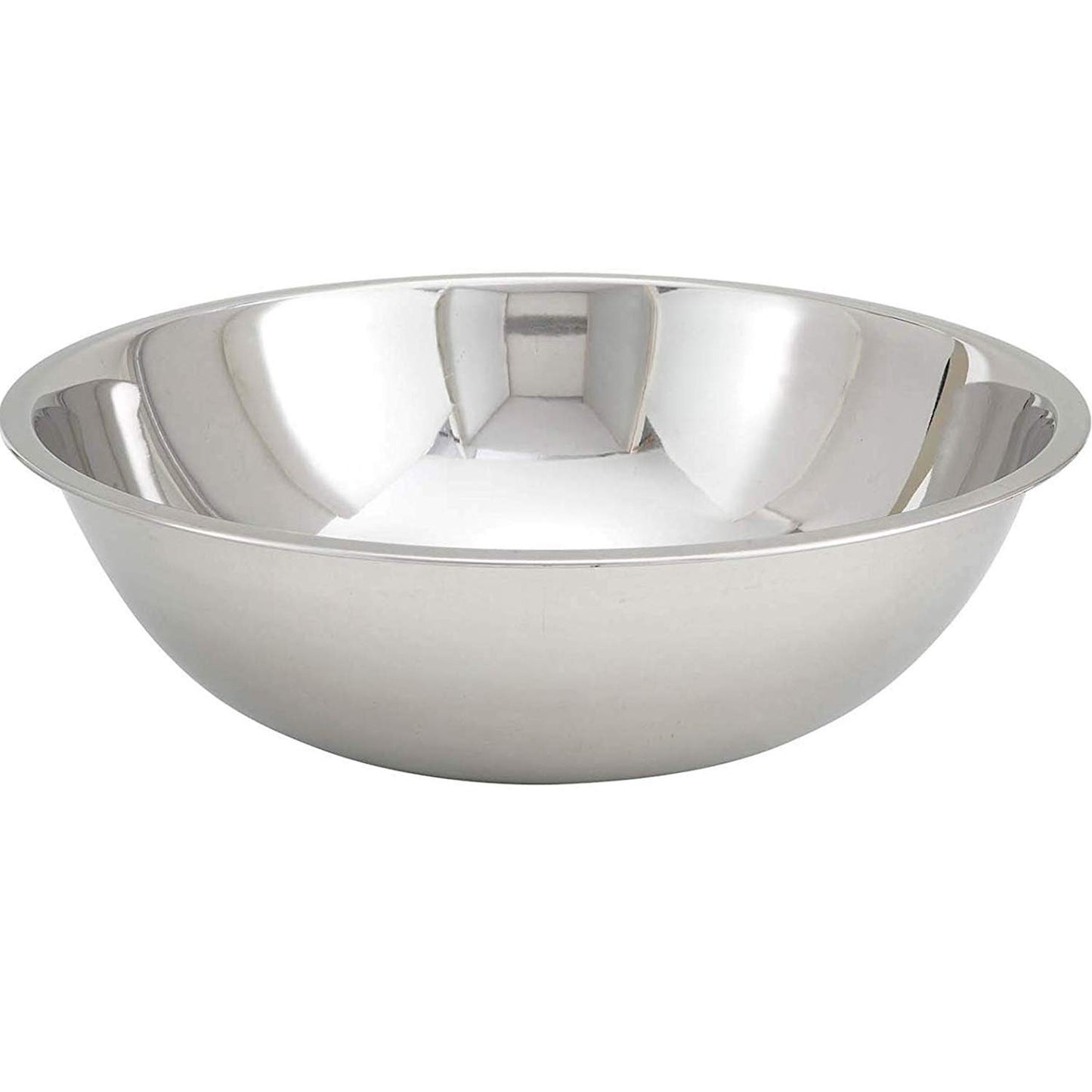 Tiger Chef Large Stainless Steel Standard Weight Mixing Bowls Set, Mirror Finish - Set Includes 13, 16, 20, and 30 Quart.