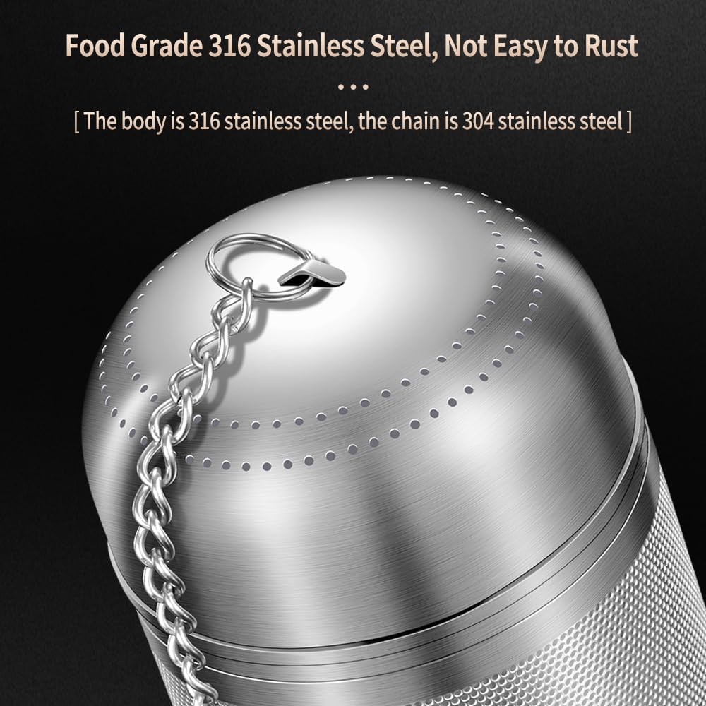 316 Stainless Steel Tea Infuser for Loose Tea & Spice Infuser for Cooking, Extra Fine Mesh Tea Strainers, Steeper for Brew Tea, Spices & Seasonings (1 Pack - Small)