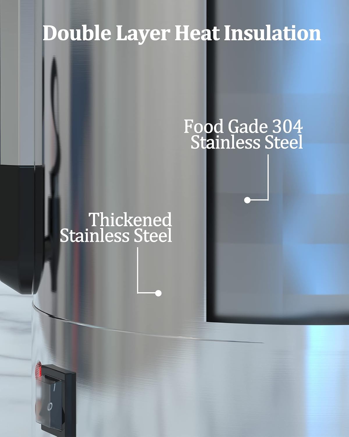 Commercial Coffee Maker Coffee Urn -16L Large Percolator Pot Dispenser with Double-Wall Stainless Steel, Quick Brew, Stays Hot - Also for Water, Tea, Beverage at Events & Catering - 130 Cup