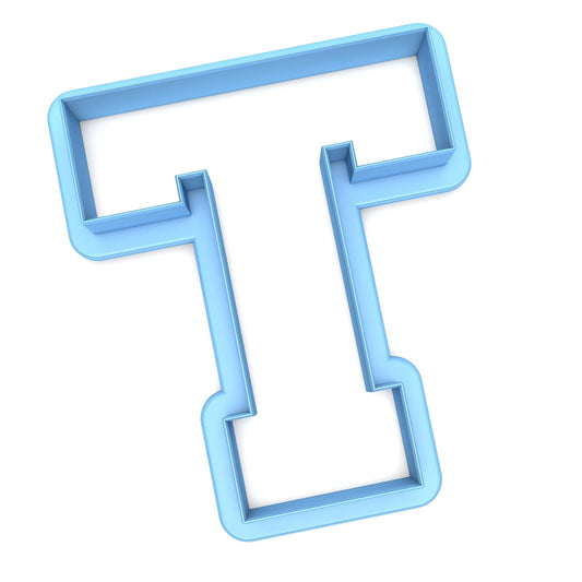Sweet Prints Inc Varsity Letter T Cookie Cutter - Dishwasher Safe (Medium: 4")