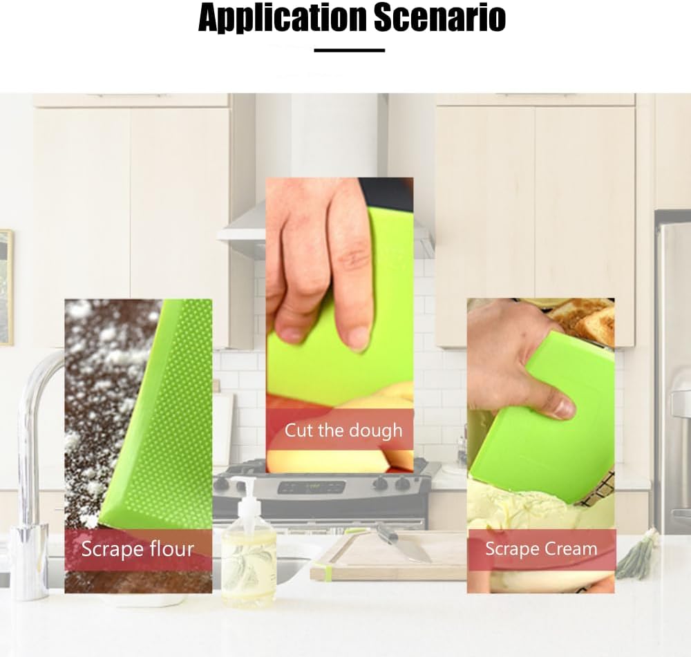 Bench Scraper, Dough Scraper, Bowl Scraper, Food Scraper Tool, Cake Scraper and Pastry Scraper, Baking Supplies Kitchen Gadgets