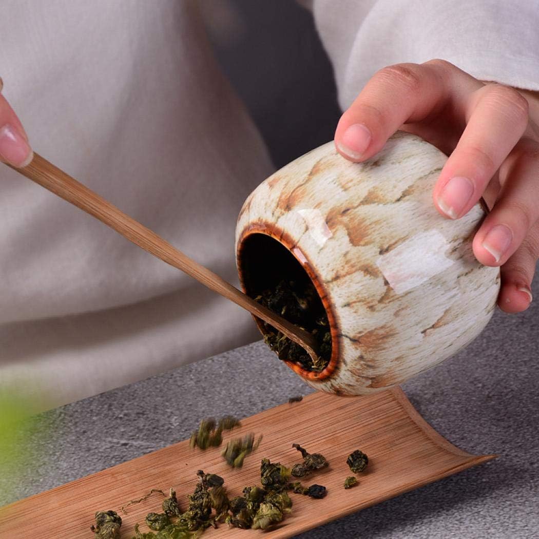 Ceramic Storage Jars, Exquisite Glaze Food Canisters for Kitchen Spice Storage,Tea Caddy Storage,Coffee Jar,Condiment Jar with Seald Lid (Khaki)