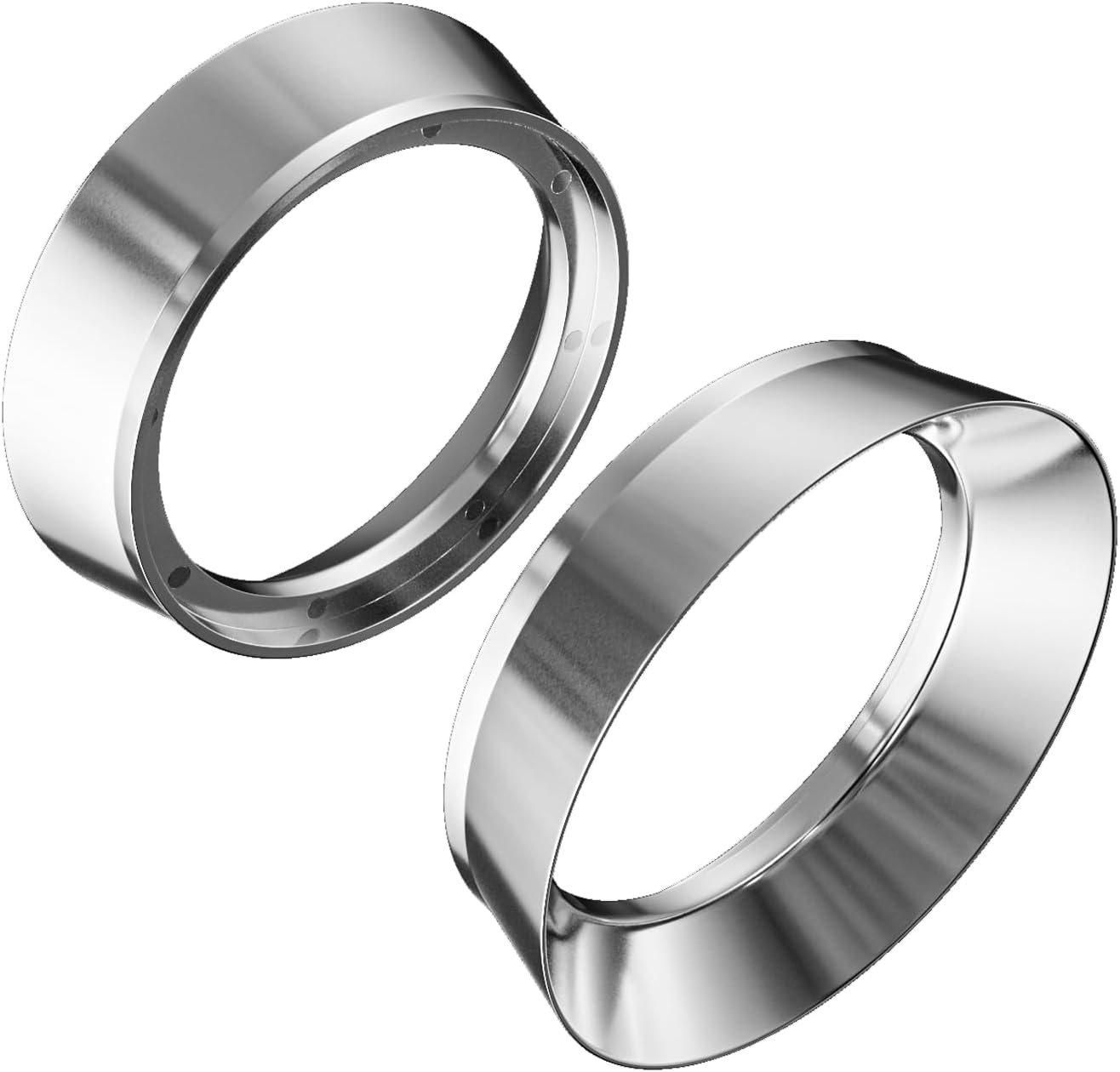 54mm Magnetic Dosing Funnel V2, MATOW Stainless Steel Espresso Dosing Ring with 8 Magnets Compatible with Breville 54mm Portafilter