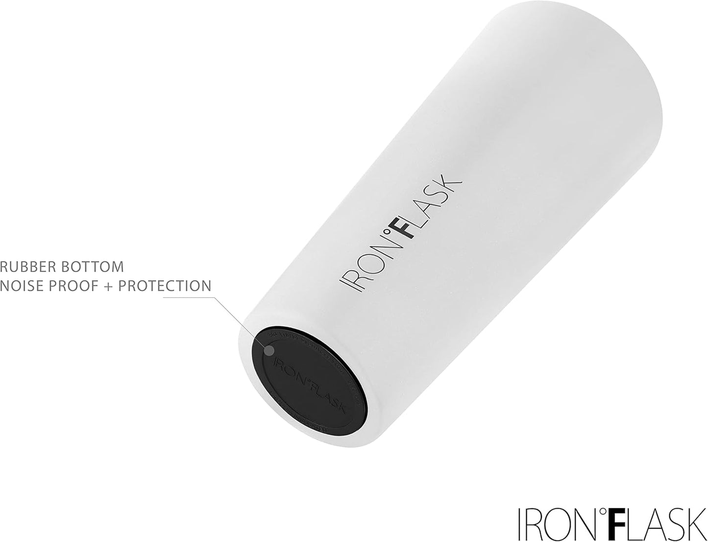 IRON °FLASK Classic Tumbler - Vacuum Insulated Stainless Steel Water Bottle, Double Walled, Drinking Cup, Insulated Travel Mug (Midnight Black, 32 oz Solid Lid)