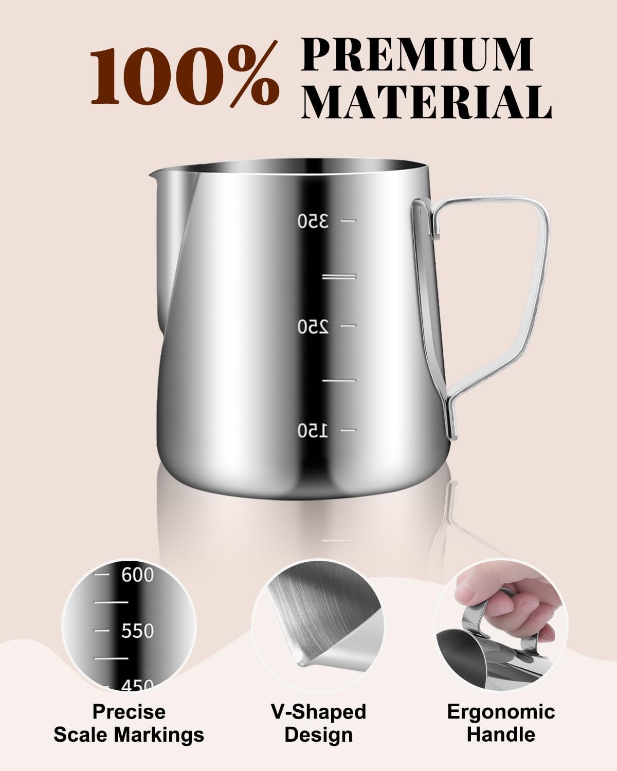 51mm Espresso Accessories Kit, 350ml Milk Frothing Pitcher, Espresso Tamper, WDT Tool & Puck Screen, Dessert Spoons, Tamper Mat, Latte Art Pen &16 PCS Coffee Decorating Stencils