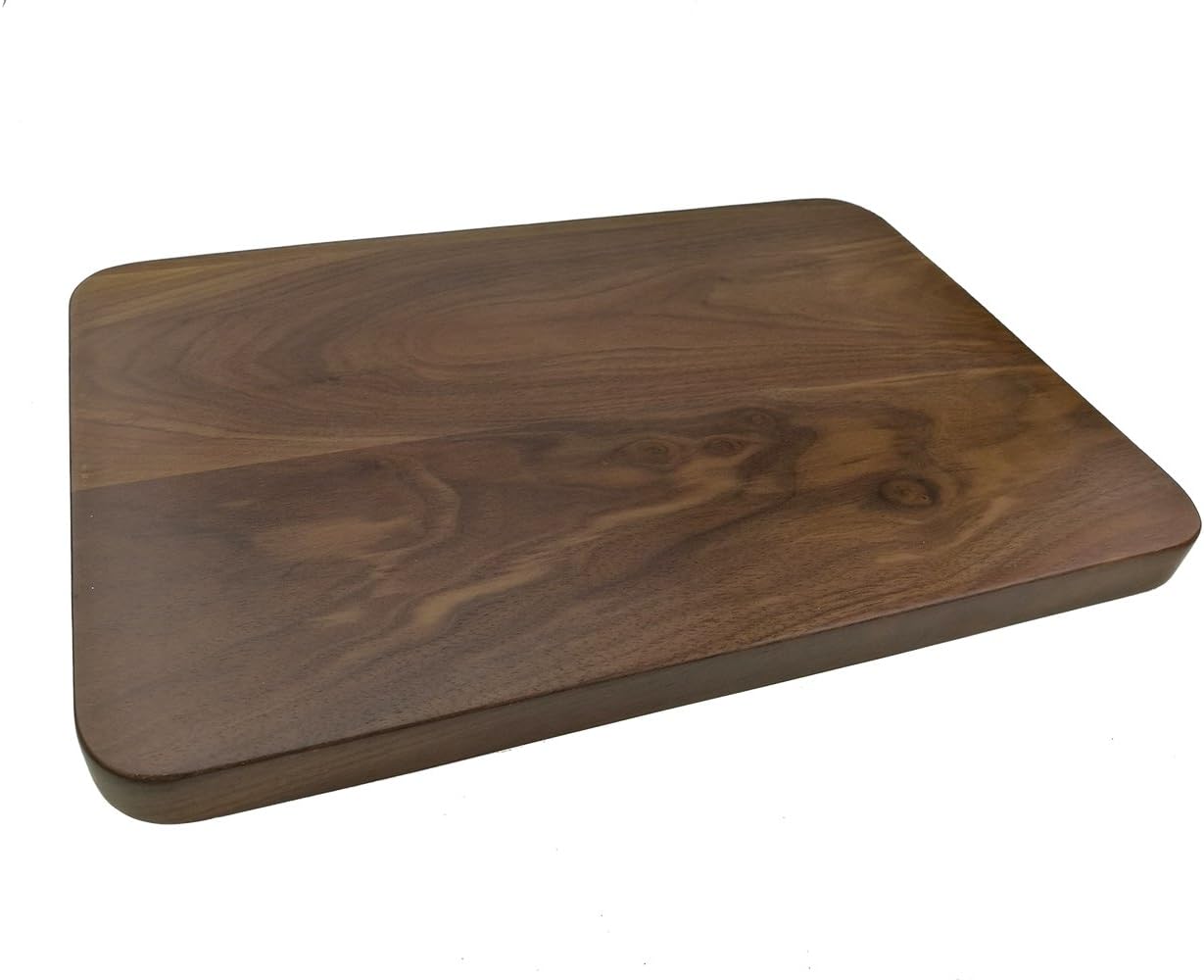 Rustic Walnut Wooden Tray Solid Wood Serving Tray Square Rectangle Platter Tea Tray Coffee Table Tray (Rectangle Large (13x9x0.8inch))