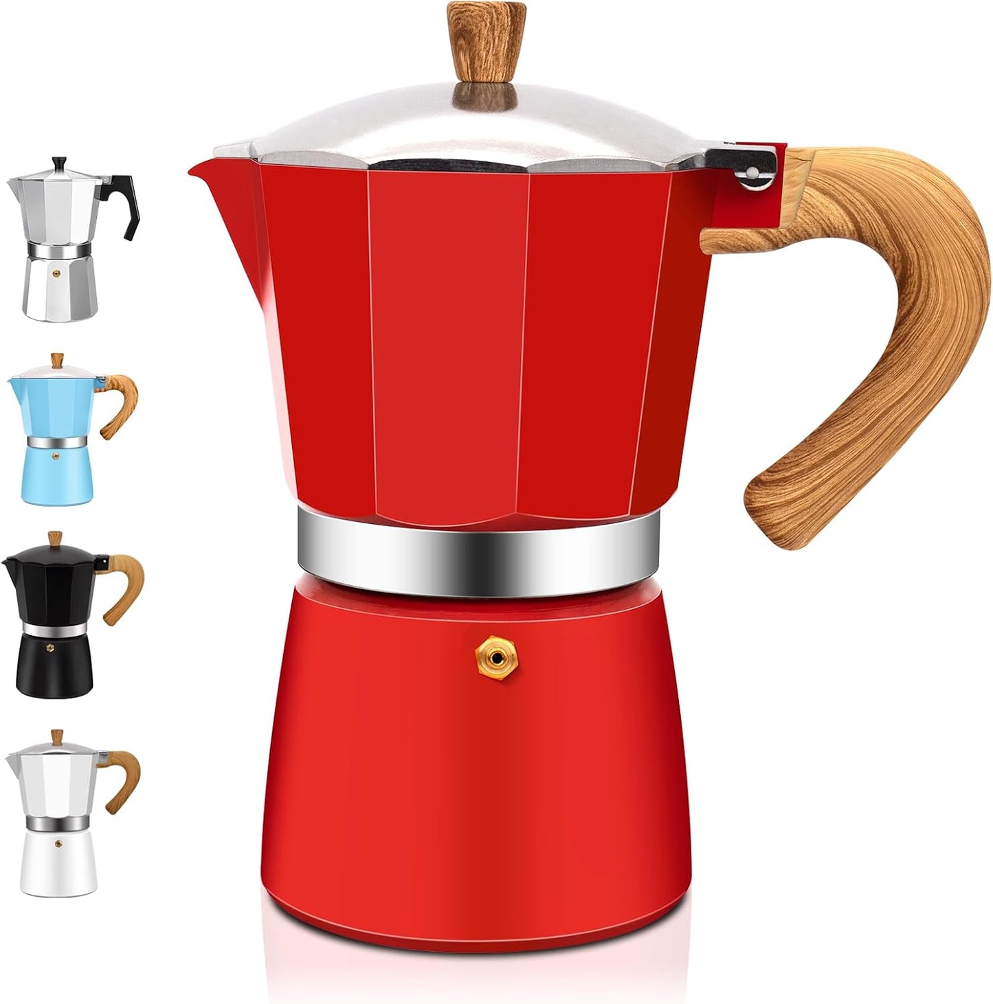 12 Cup Aluminum Espresso Stovetop Moka Pot Express Coffee Maker Percolator Italian Classic Mocha Coffee Machine for Italian and Cuban Cafe Brewing for Home & Camping 600ml 20oz