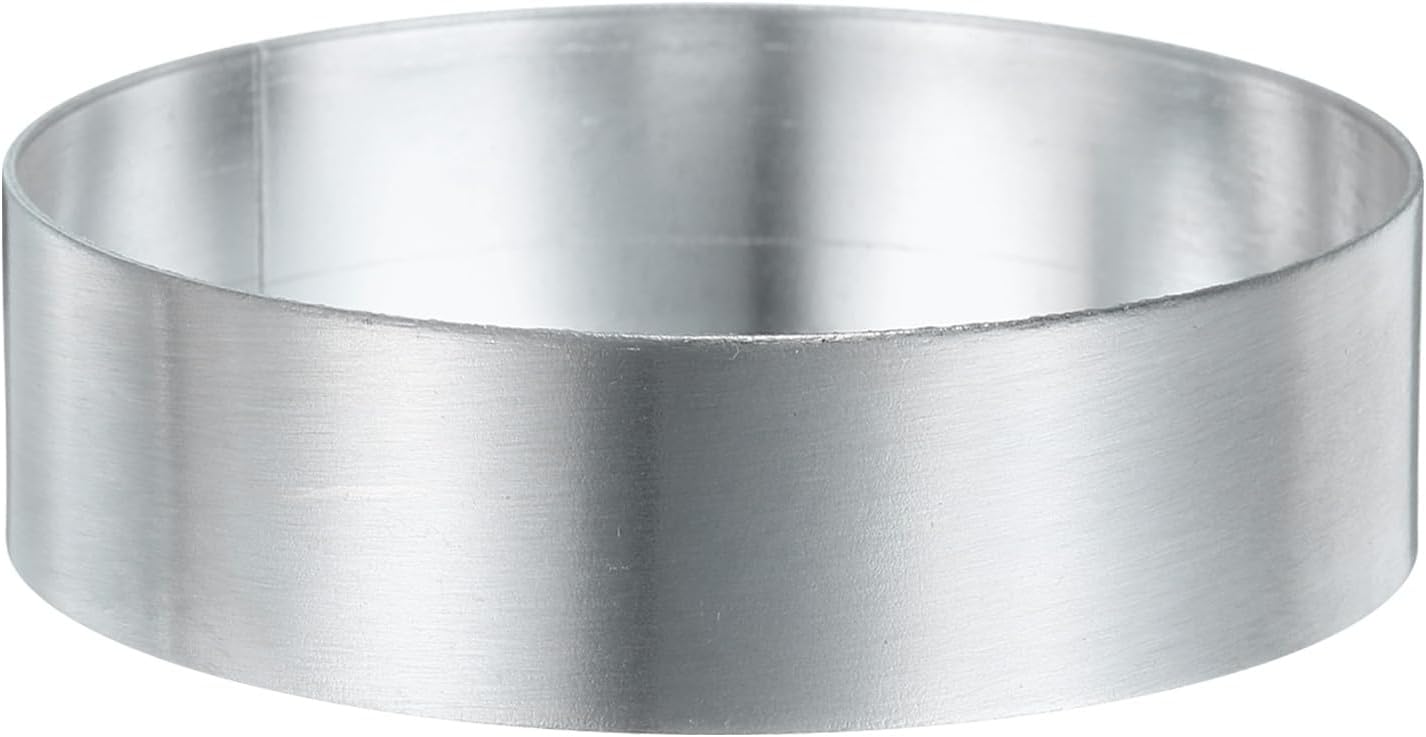 HARFINGTON Round Cake Ring 2.76 x 1 Inch Seamless Stainless Steel Pastry Mousse Dessert Ring Mirror Coating for Baking Cooking English Muffins Crumpet Making Tool