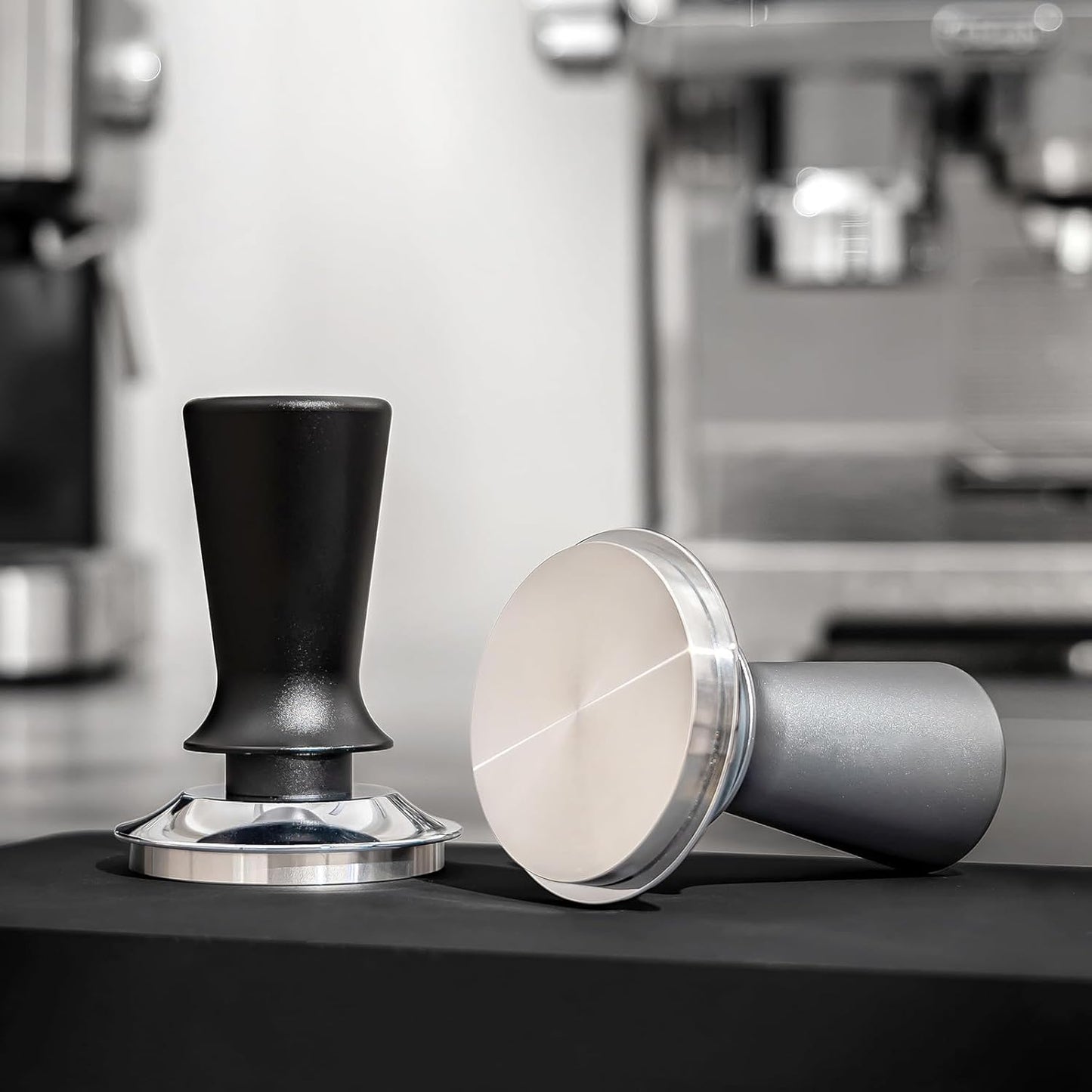 51mm Espresso Tamper, Premium Calibrated 30lb Spring Loaded Tamper Compatible for CASABREWS CM5418, 3700Essential, De'Longhi EC260 and 51mm Portafilter, 100% Stainless Steel Coffee Tamper, Black