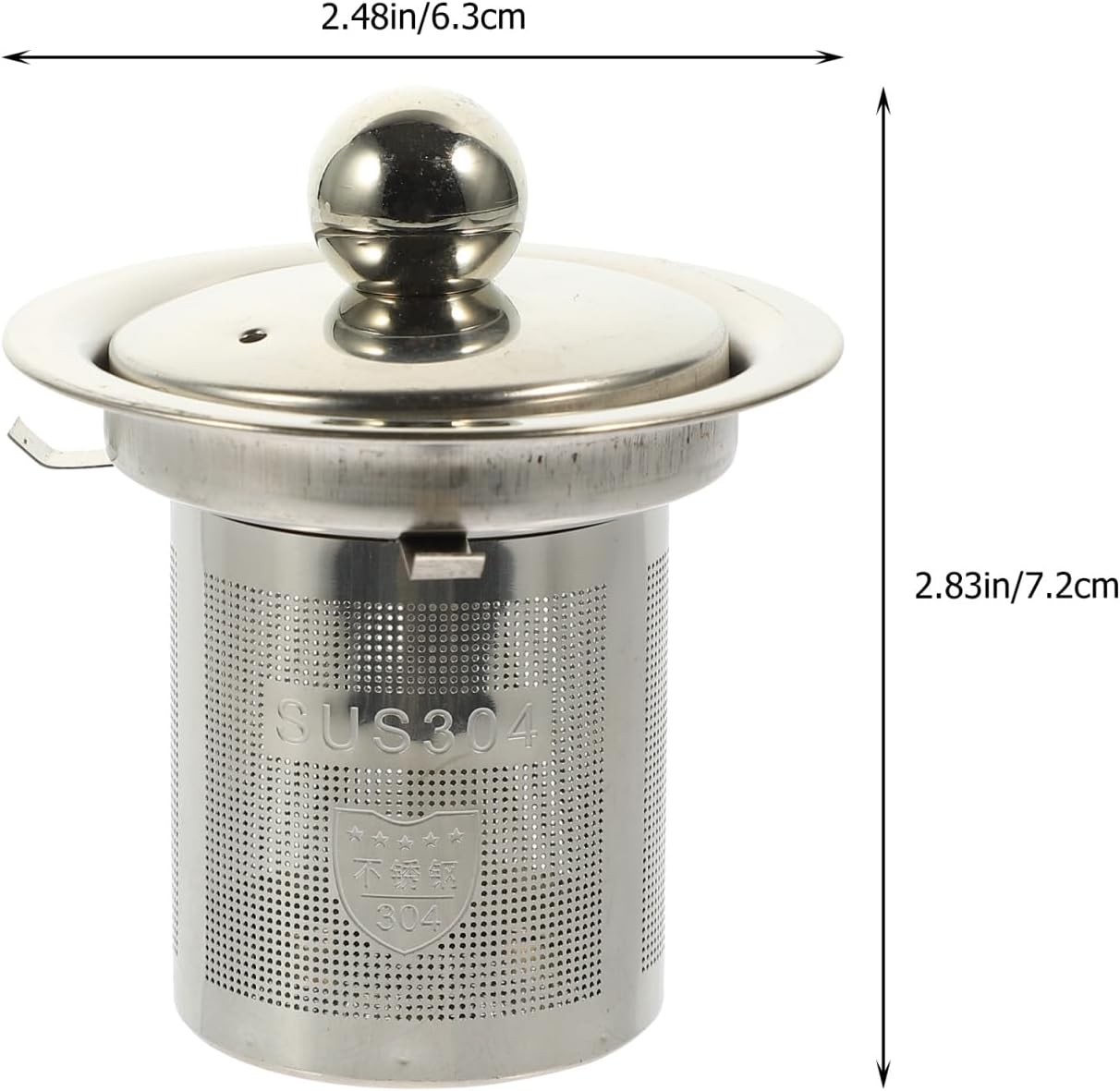 Stainless Steel Tea Infuser Insert with Dual-Function Lid Extra Fine Mesh Strainer for Loose Leaf Tea Heatproof Double Handles Perfect for Teapots and Mugs