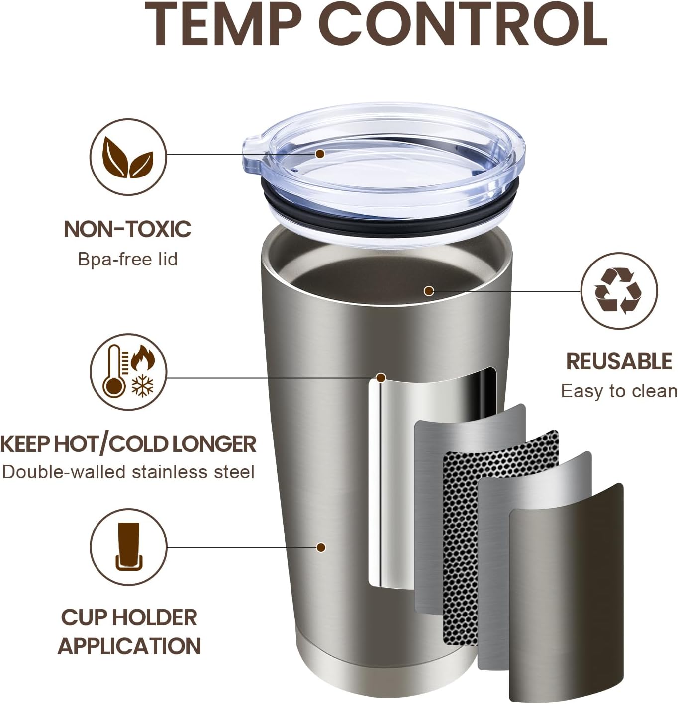 MEWAY 20oz Tumbler 12 Pack Double Wall Vacuum Insulated Travel Mug Bulk, Mix Color Stainless Steel Tumblers with Lid and Straw, Durable Powder Coated Coffee Cups for Cold & Hot Drinks（Mix Color, 12