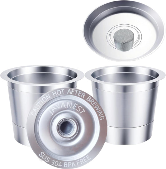 2 Pack Reusable K Cups for Keurig, Stainless Steel Reusable K Pods Coffee Filter, Refillable K Cups Compatible with Keurig 1.0