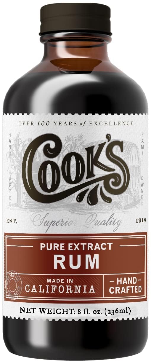 Cook's, Pure Rum Extract, For Baking, Ice Cream, Candies, Cakes, 8 oz