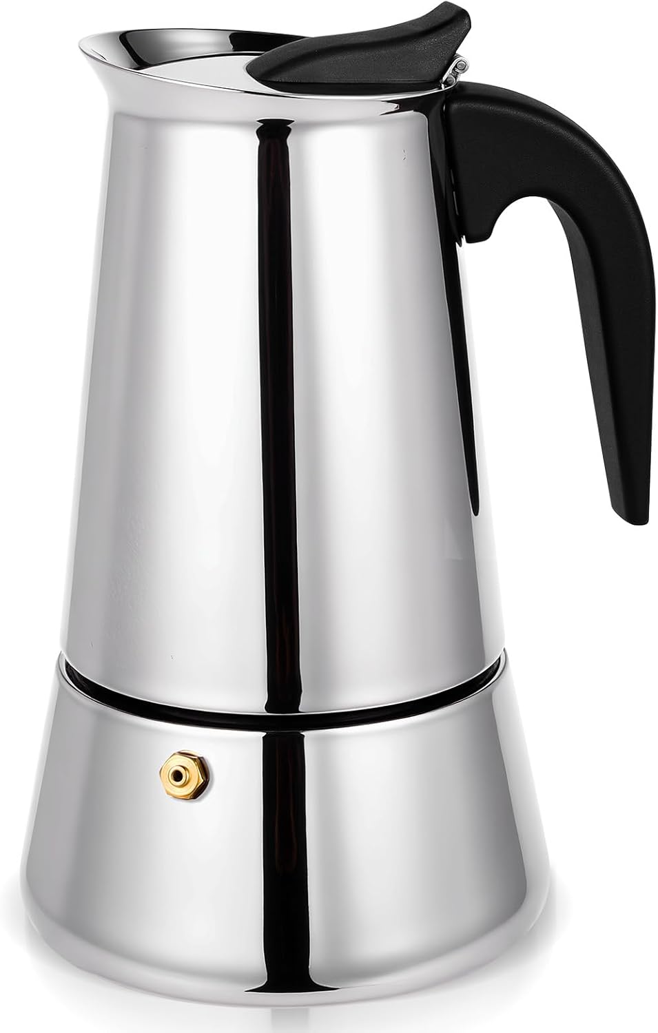 Moka Pot, 9 Cups (15.9 oz) Stovetop Espresso Maker, 304 Stainless Steel Moka Pot, Induction Compatible, Silver