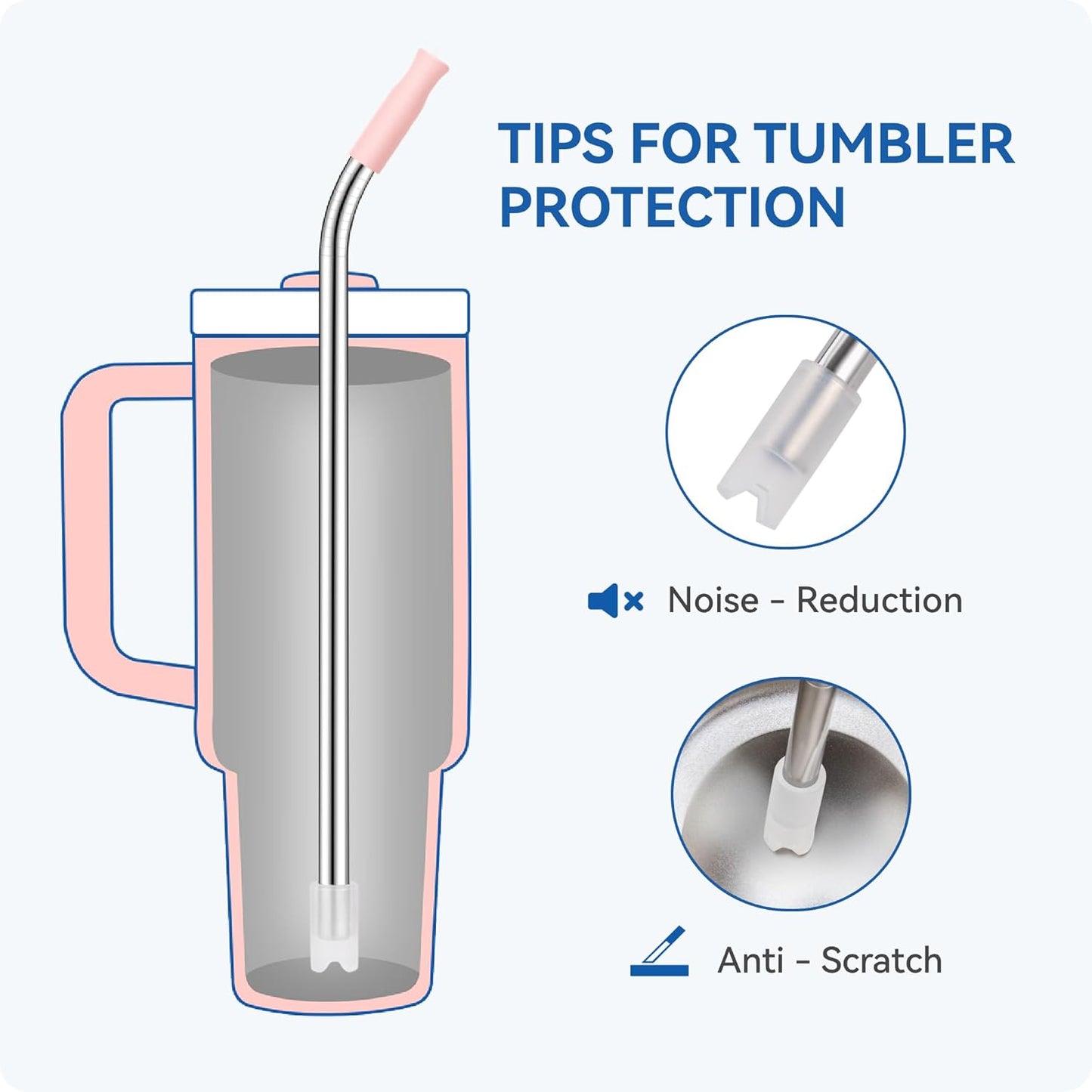 Reusable Stainless Steel Straws with Silicone Tip for Stanley 30oz, Metal Drinking Straws for 30oz Tumbler,3 Bent Tubes & 6 Tips& 1 Cleanr Brush (Bright Lime)