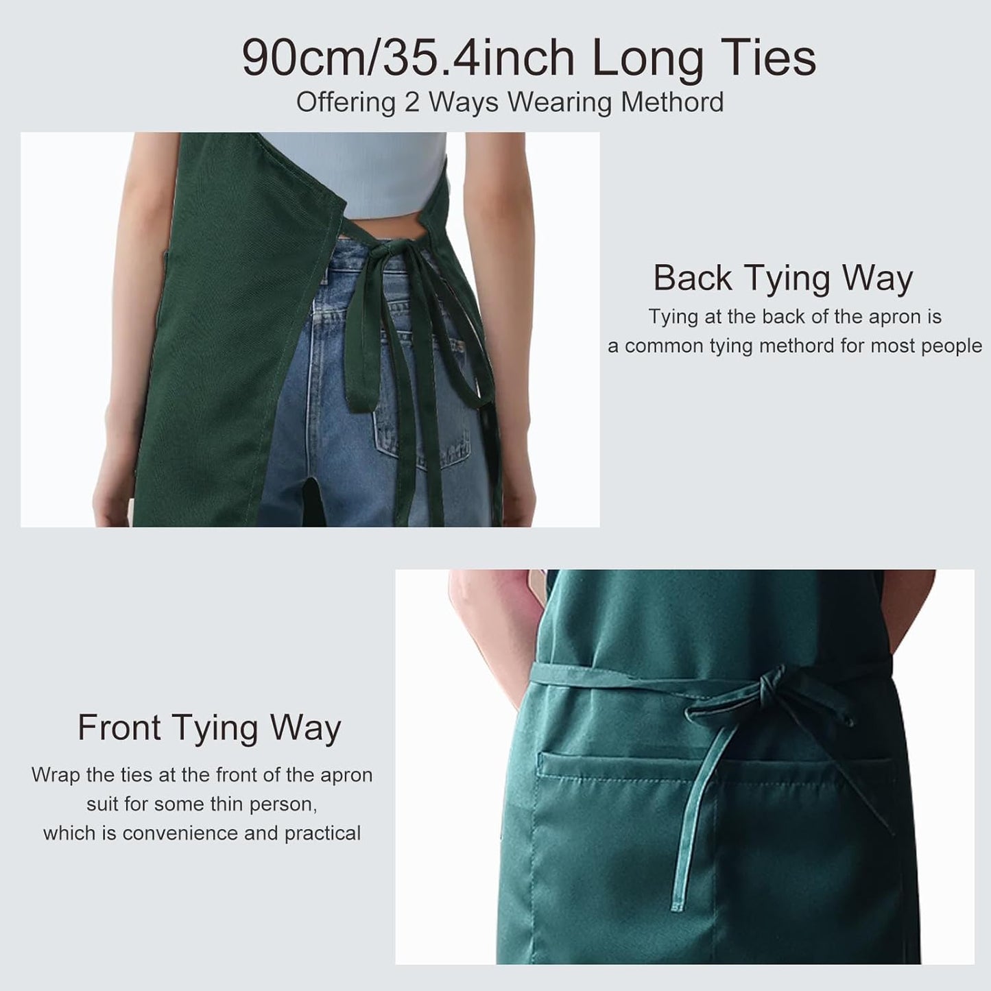 Kitchen Bib Apron for Women Men with Pockets Chef Art Aprons for Cooking Painting Pottery Ceramics