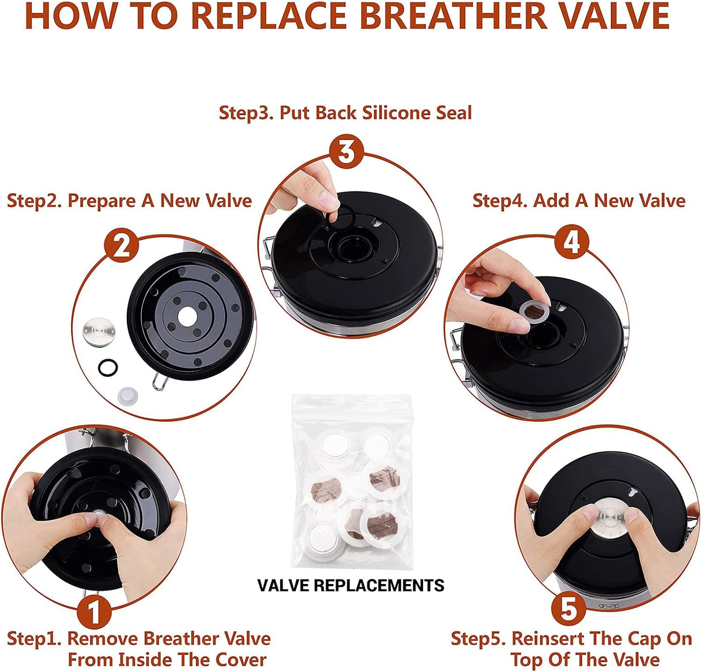 Airtight Coffee Bean Container - Co2 Valve Coffee Bean Canister with Scoop for Ground Coffee Large Copper 21oz