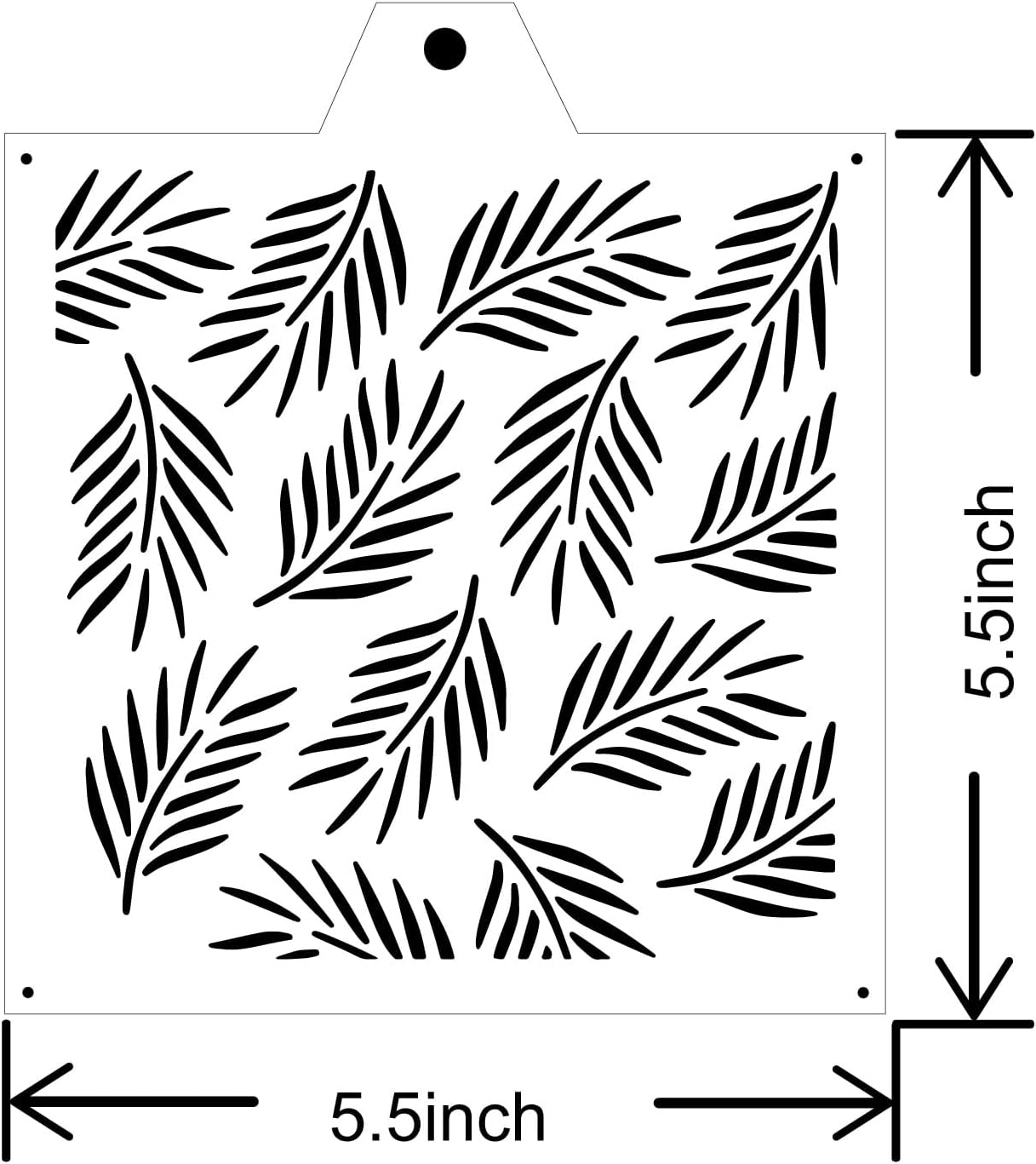 16 Pcs 5.5x5.5in Cookie Stencil Baking Stencils for Royal Icing Cookies, Airbrush Cookies; Sugar Cookie Stencils,Craft Painting Stencil, Stencil Genie Stencils (Leaves)