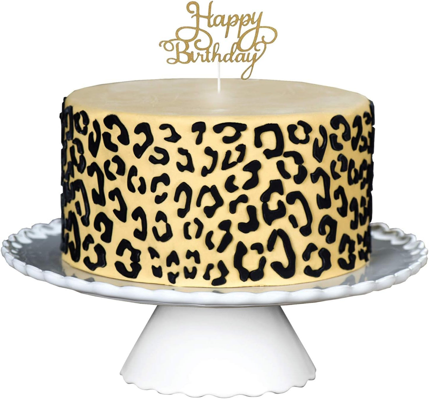 CrafTreat 2 Pcs Reusable Animal Print Stencils – Cheetah & Zebra Skin Patterns 6x6 Inch Each for Painting, Cake Decorating, and DIY Craft Projects