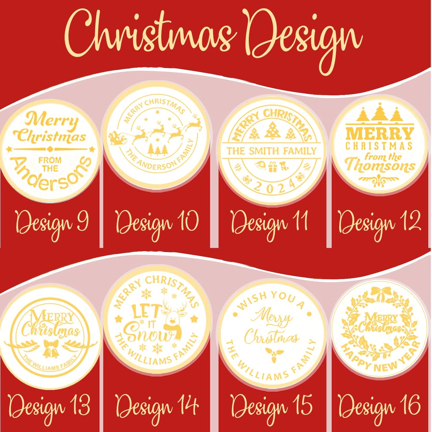 Personalized Christmas Cookie Stamps Customizable Name Cookie Stamps With Handle Cutter For Cookie Baking Decorating Cakes And Handmade Christmas Gifts Perfect (Raised cookie design)