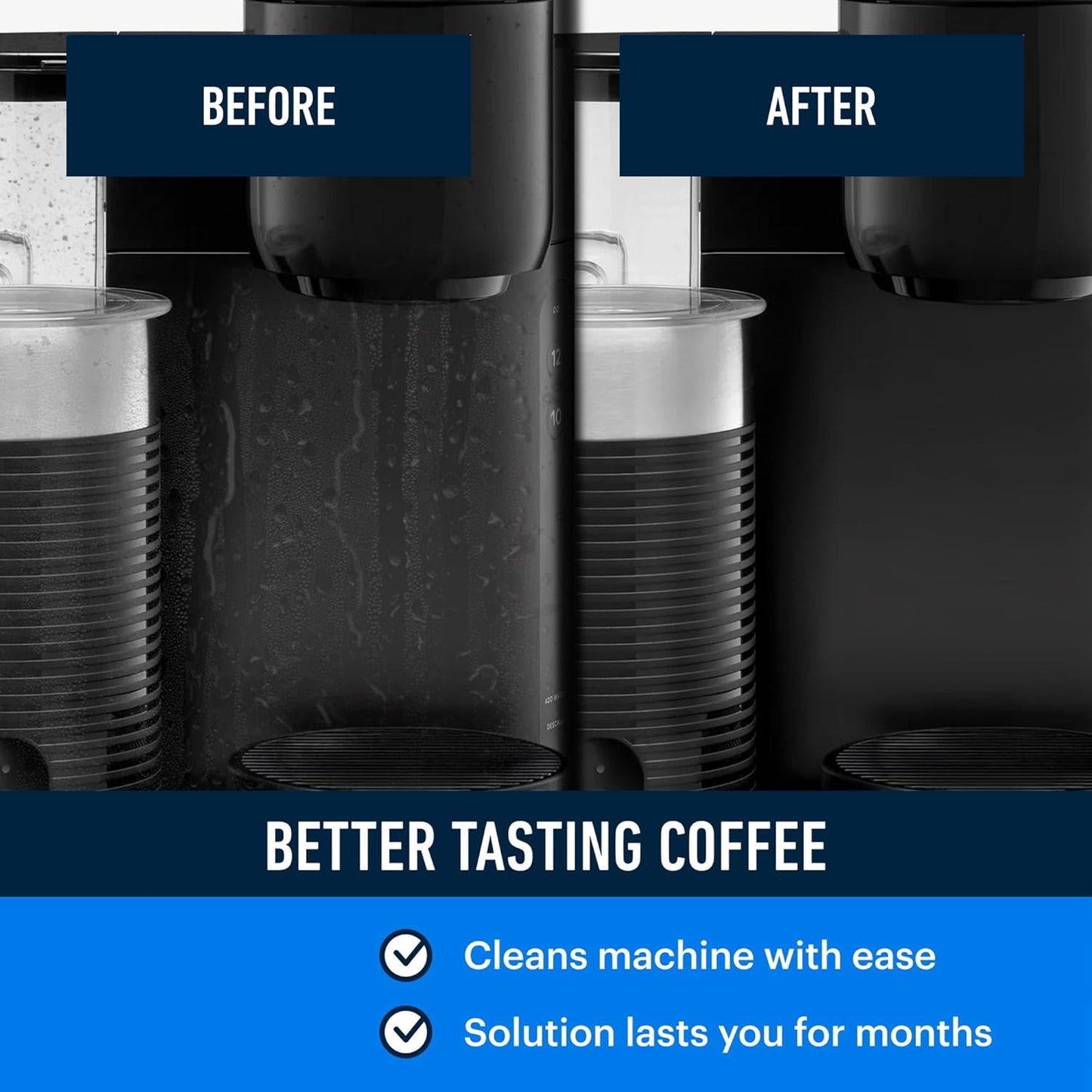 Essential Values Descaling Solution Compatible with Keurig - Coffee Descaler - Coffee Maker Cleaner - Kettle, Espresso Machine Cleaning - 12 Month Supply 2-Pack