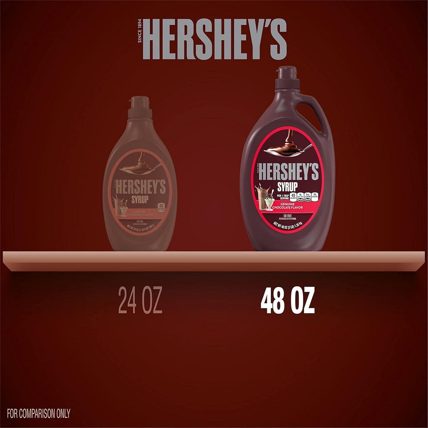 HERSHEY'S Chocolate Syrup Bulk Bottle, 48 oz
