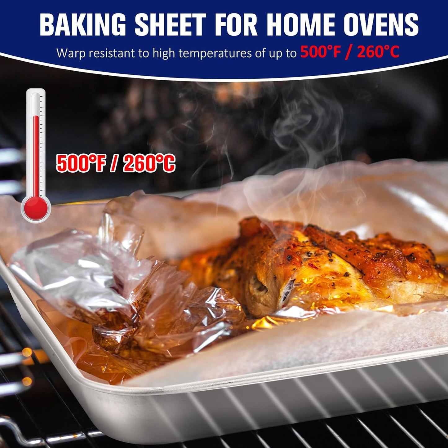 Mimorou 12 Pcs Baking Sheet Stainless Steel Cookie Small Metal Sheet Pans Professional Rectangle Oven Trays Kitchen Baking Cooking Oven and Toaster, Dishwasher Safe