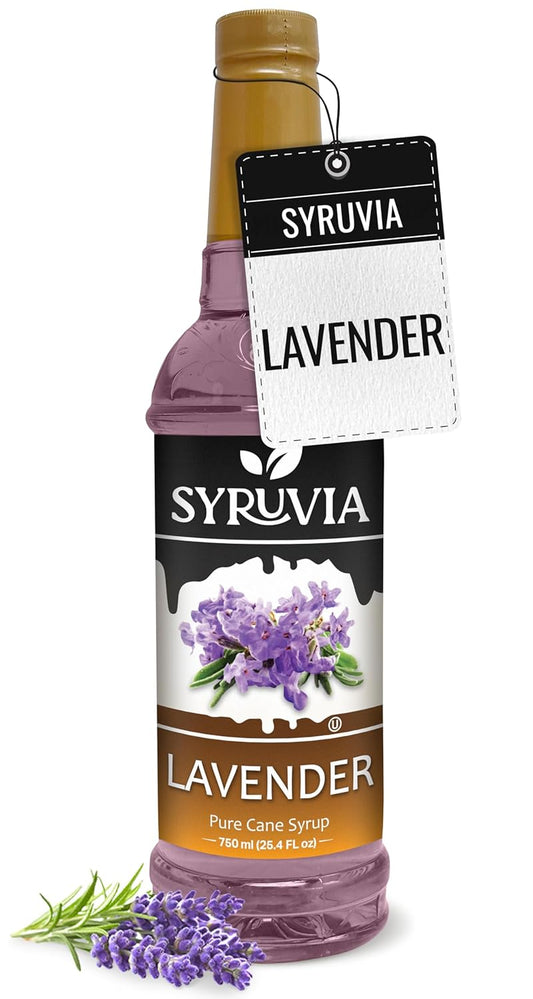Syruvia Lavender Syrup for Coffee & Cocktails 25.4 Ounces Syrups for Coffee Drinks
