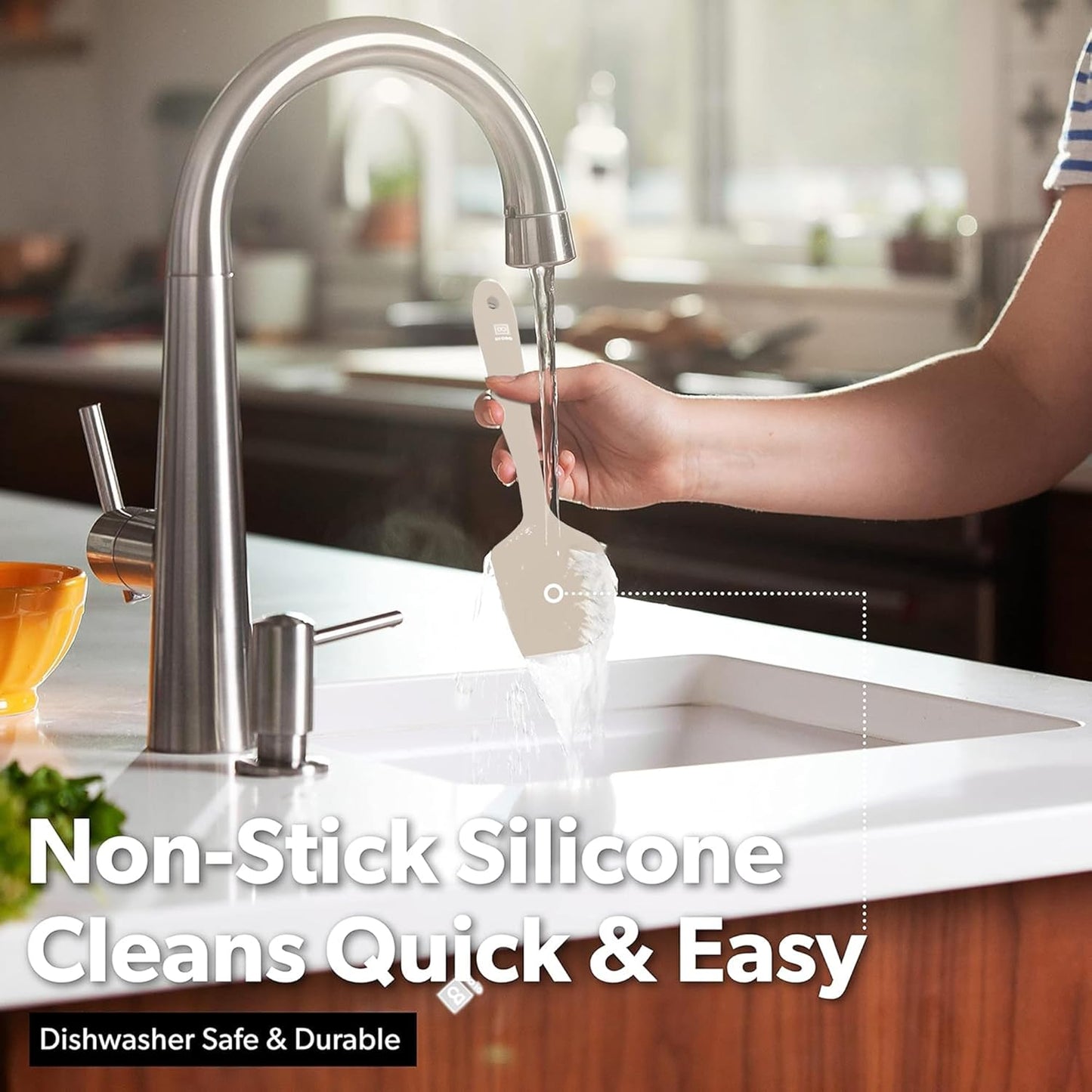 DI ORO Silicone Spatula Set - Rubber Kitchen Spatulas for Baking, Cooking, & Mixing - 600°F Heat-Resistant & BPA Free Silicone Scraper Spatulas for Nonstick Cookware - Dishwasher Safe (3pc, Clay)