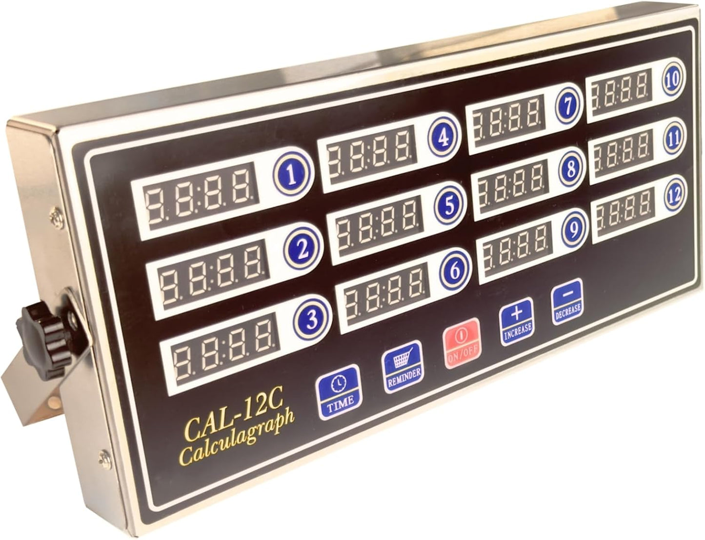 12 Channel Kitchen Timer Digital Kitchen Timer Loud Alarm Cooking Calculagraph Commercial Timer for Food Chips BBQ Pizza Bread Grilled Burger Coffee