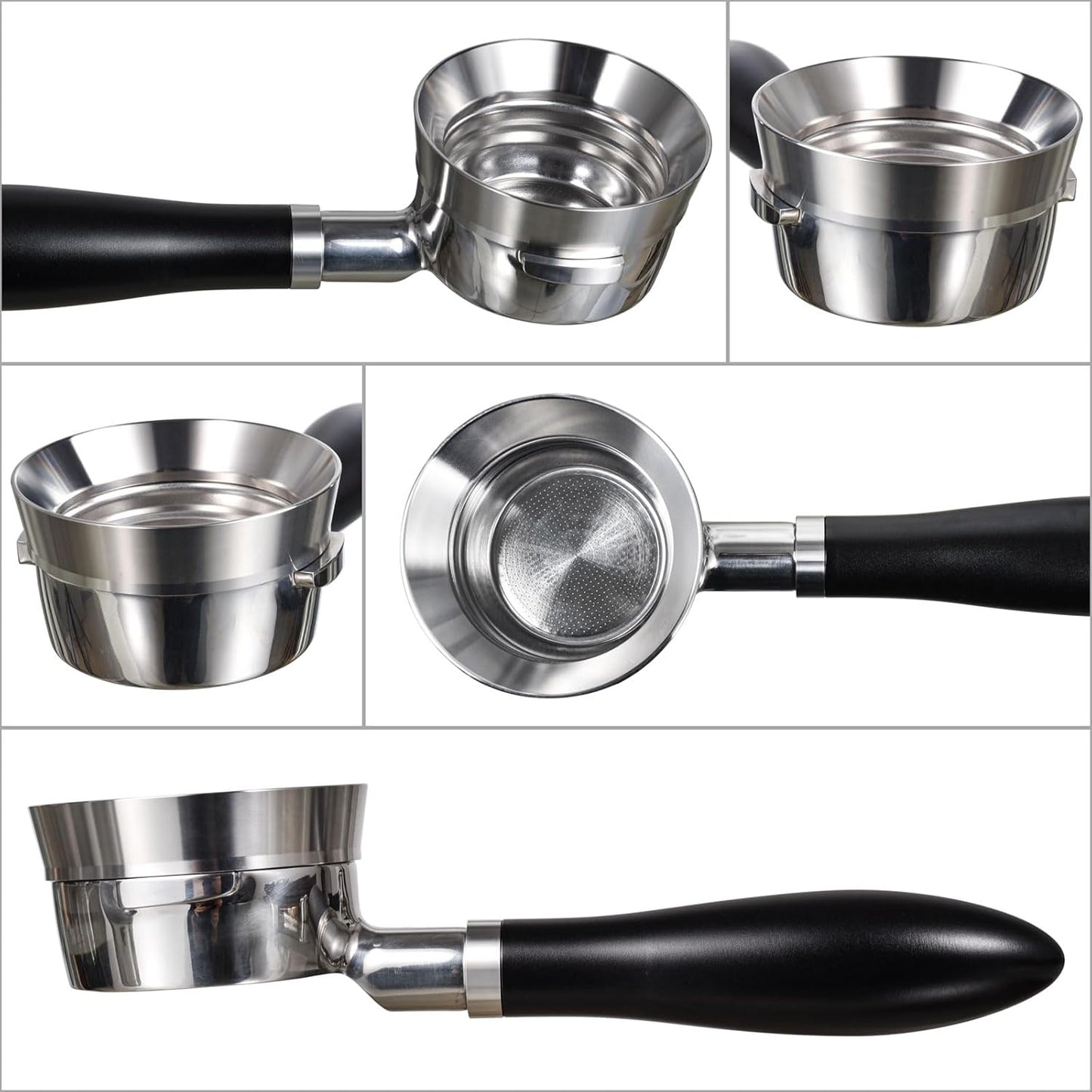 58mm Magnetic Dosing Funnel V2, MATOW Stainless Steel Espresso Dosing Ring with 8 Magnets Compatible with All 58mm Portafilter