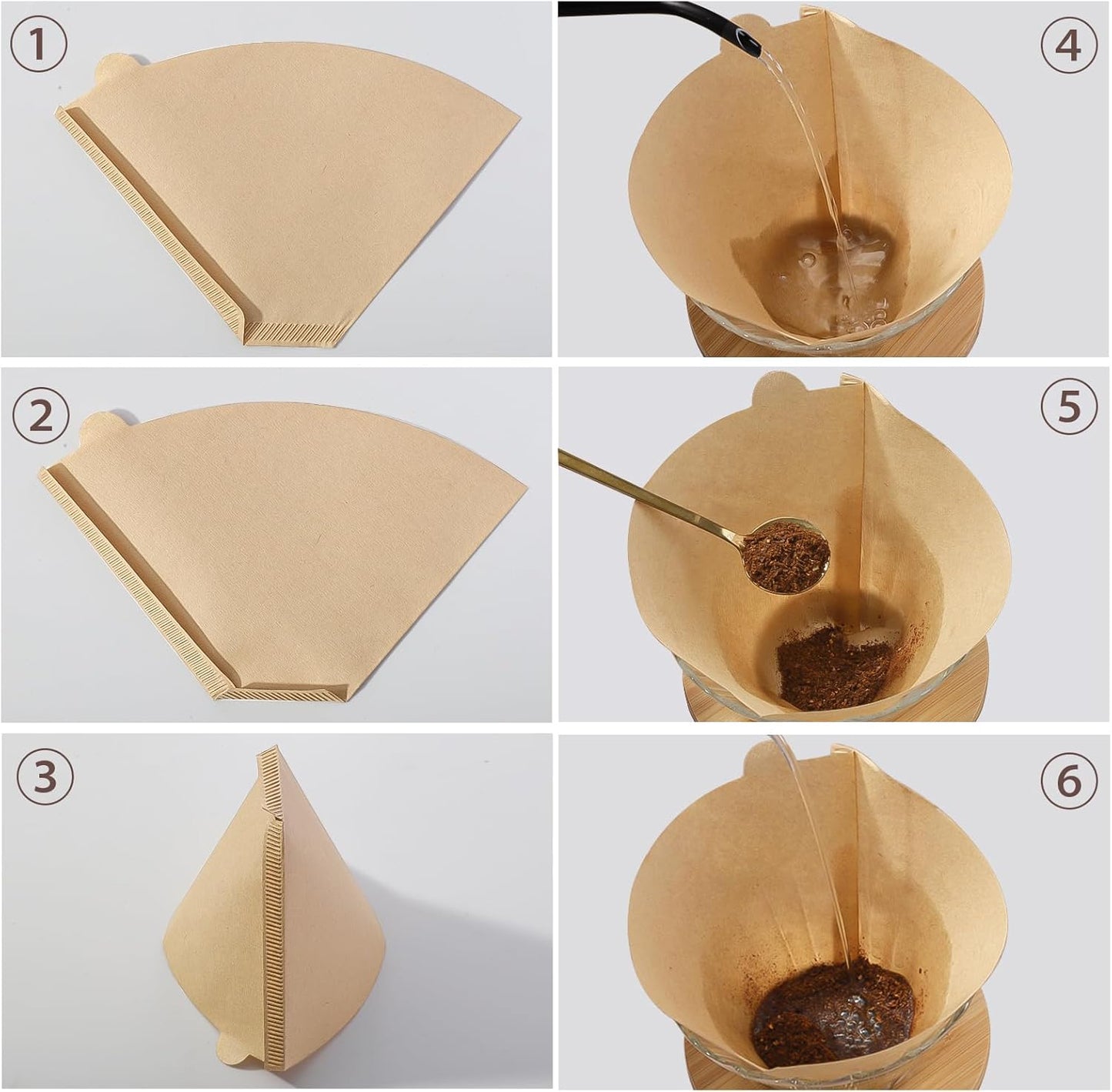 600 Count Coffee Filter #2, 2 Cone Coffee Filters, Unbleached Natural Coffee Filters Paper Compatible with Drip and Pour Over Coffee Maker(2-6 Cup)