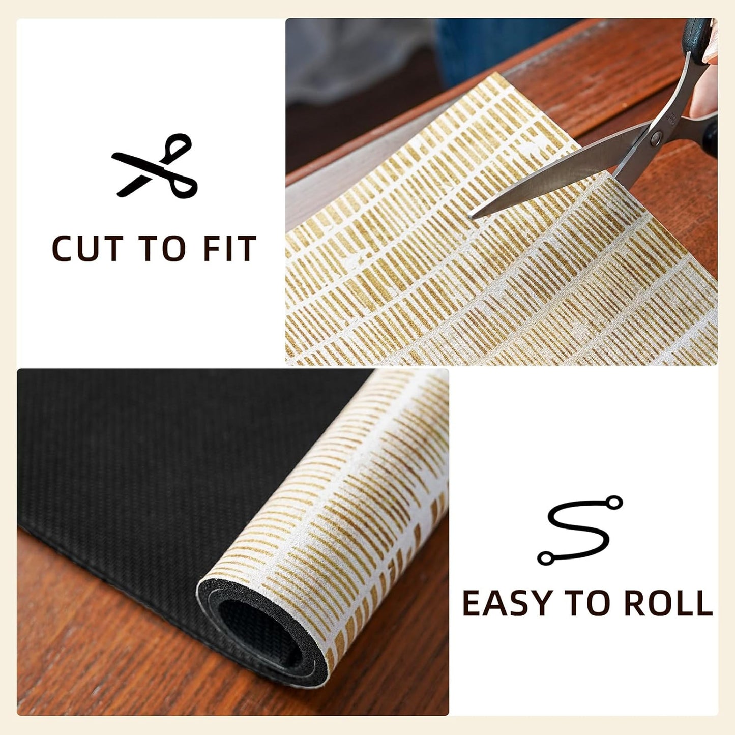 Dish Drying Mat, Diatomaceous Earth Soft Coffee Mat, Absorbent Silicone Dish Drying Mat for Kitchen Counter or Sink for Kitchen Bathroom Coffee Bar (Linear Pattern, 12 x 16 Inches)