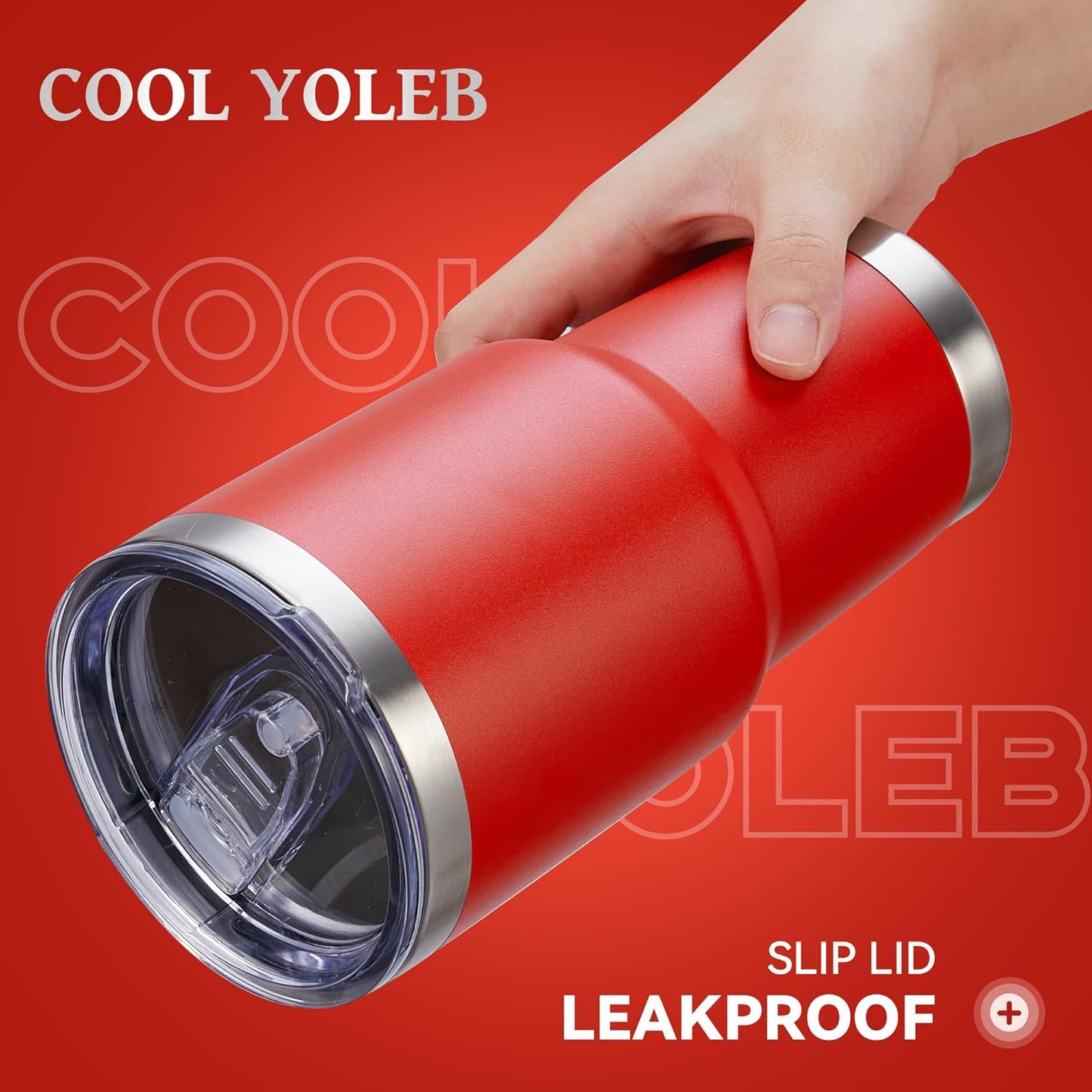 30 oz Tumbler with Lid Stainless Steel Tumblers Bulk Vacuum Insulated Cup Reusable Powder Coated Travel Mug Double Wall Leak Proof Cups Keep Cold Drinks for 12 Hours Wine Red, Set of 4