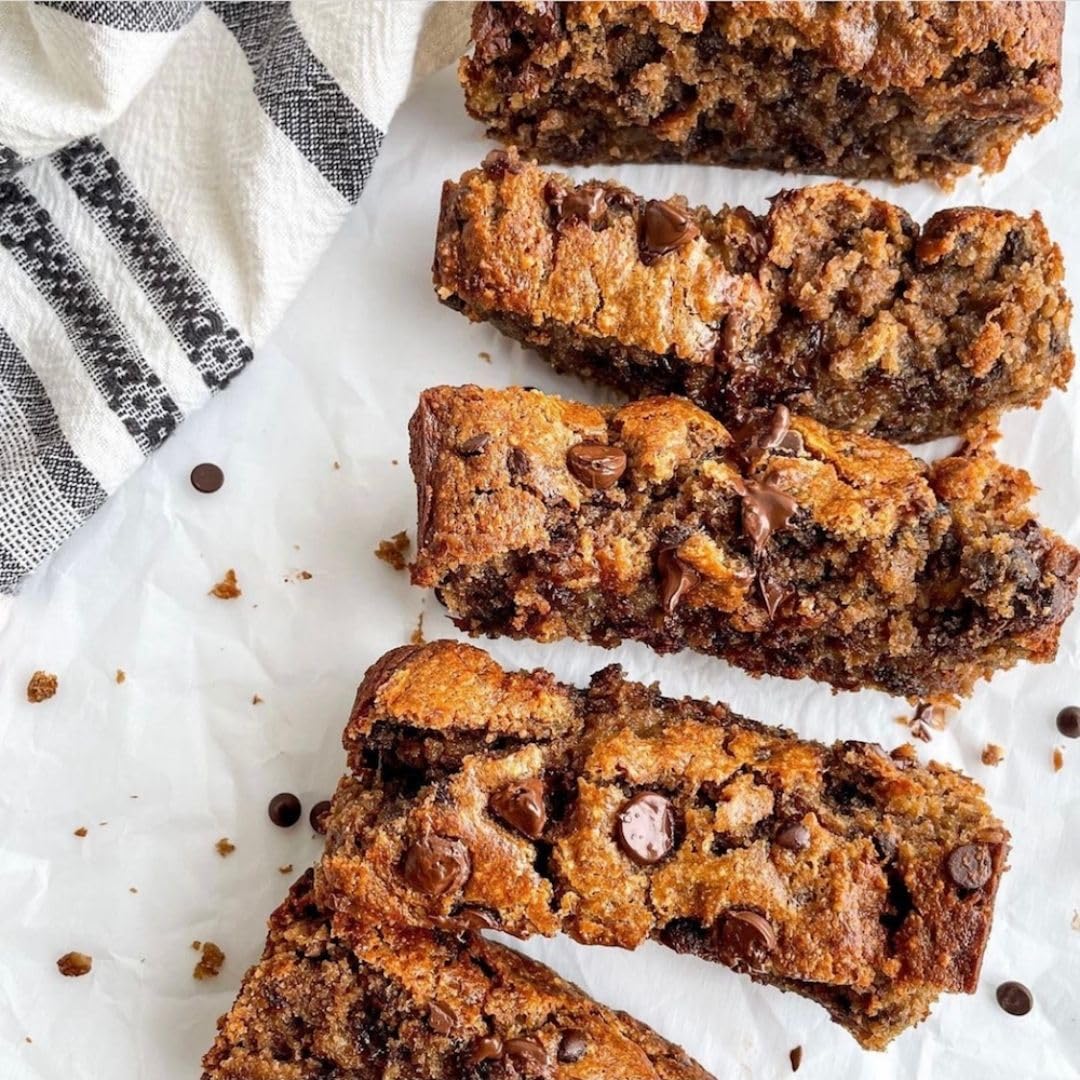 GoNanas Chocolate Chip Oat Flour Banana Bread Mix, Suitable for Plant Based Vegan Diets, Gluten Free Dairy Free Snacks, Healthy Snacks For Adults, Muffin Mix, Nut Free, Cupcakes Dessert, NON-GMO, 3pk