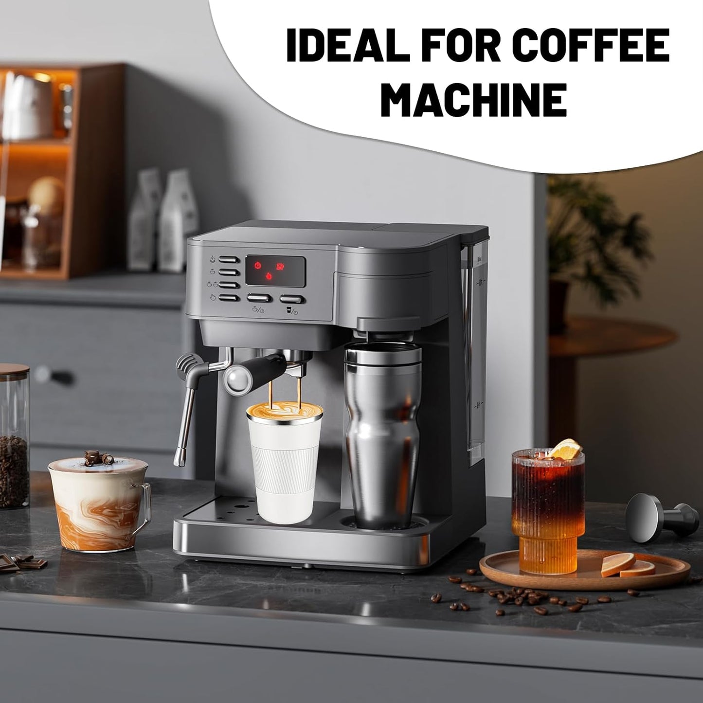 Insulated Coffee Tumblers with Flip Lid 12oz / 17oz, Stainless Steel Travel Coffee Mug Leak Proof, Vacuum Insulated Coffee Mug Reusable Cup, Keeps Cold and Hot for Coffee Tea