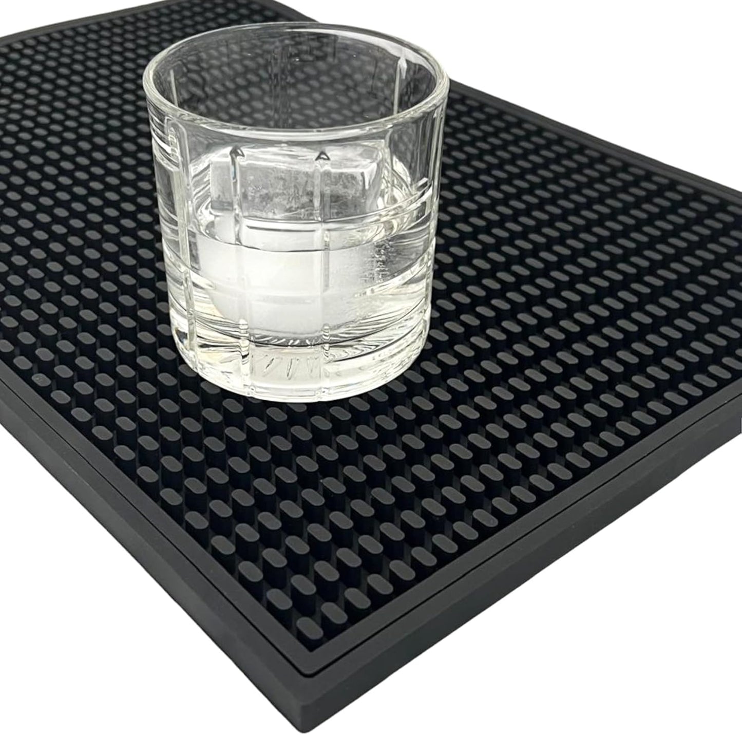 18x12 Rubber Bar Mats for Bartending. 0.4" Thick Coffee Bar Mat for Countertop. Durable & Flexible Black Kitchen Counter Bar Service Drying Mat