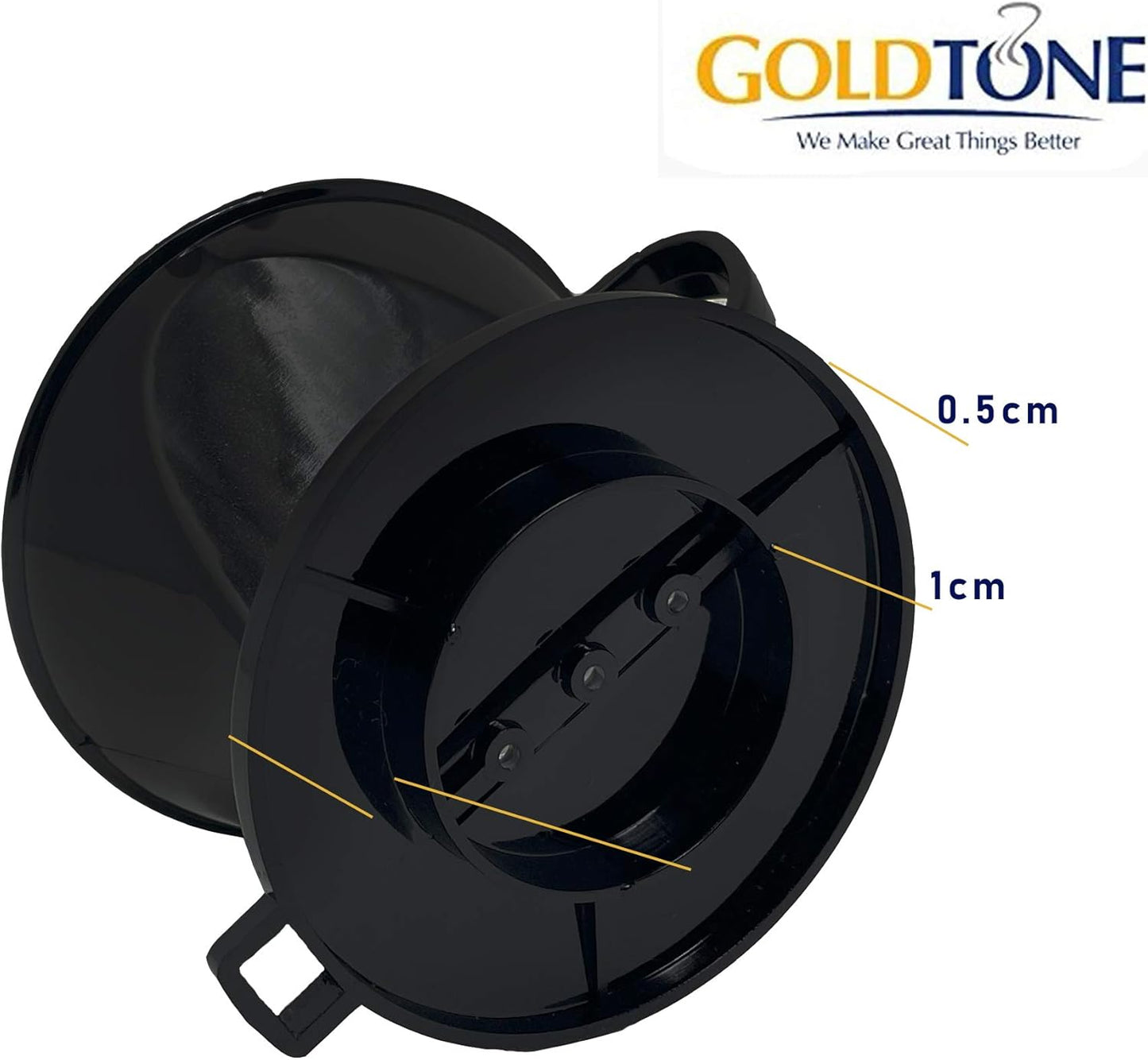 GoldTone #2 Cone Style Pour Over Coffee Dripper, Portable Pour Over Coffee Filter BPA-Free (1-6 Cups) And Scoop