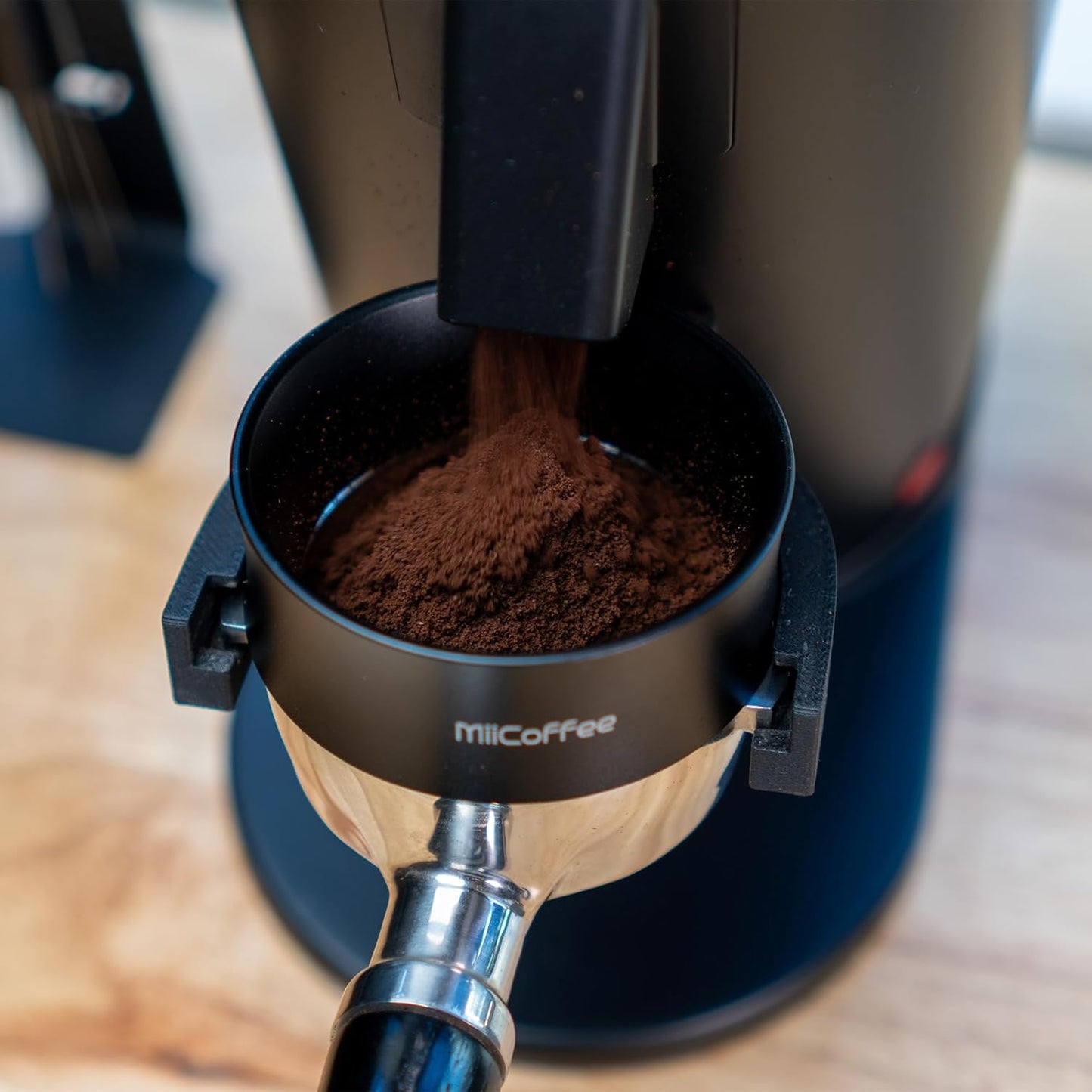 58mm Magnetic Dosing Funnel - Espresso Coffee Dosing Ring - Anodized Aluminum with 9 Magnetized Steel Compatible with 58mm Portafilter (Tall)