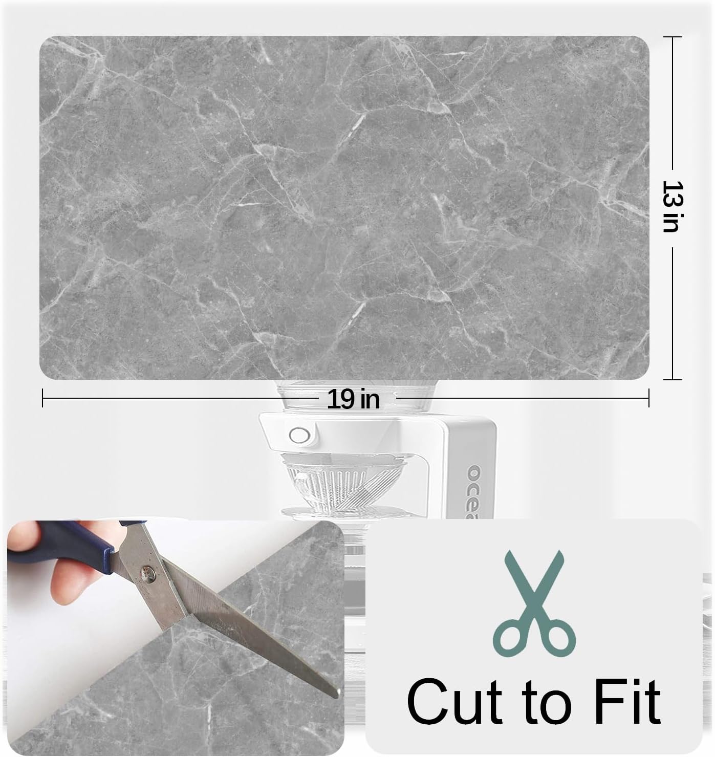 Golener Coffee Maker Mat for Countertops, 19" x 13" Dripper Pad, Absorbent Washable Reversible Microfiber Dish Drying Mat, Kitchen Accessories, Under Small Appliance Mat