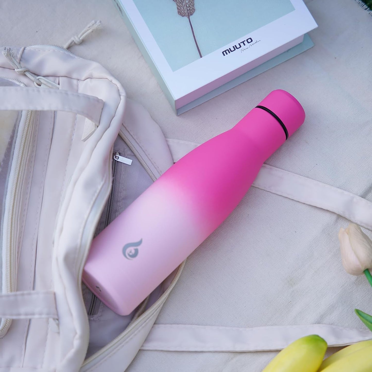 BJPKPK 25oz Insulated Stainless Steel Water Bottles Reusable Metal Travel Sports Water Bottle Keep Cold and Hot,Cherry