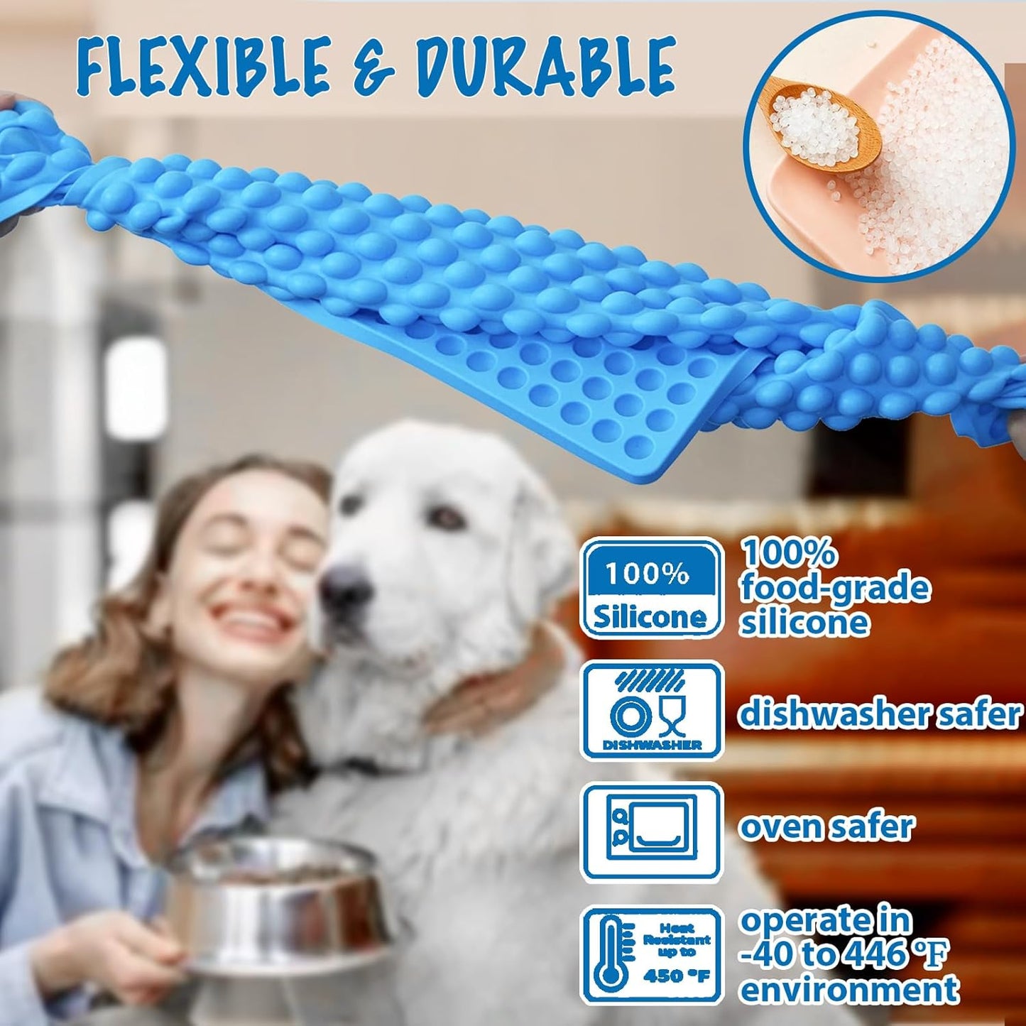 HKNMTT Mini Round Silicone Molds, 936 Cavities Semi Sphere Baking Moulds for Dog Treats Chocolate Chip Candy Gummy Freezer Oven Safe Homemade BPA Free Food Grade 2 PCS 0.02 Oz Cavity