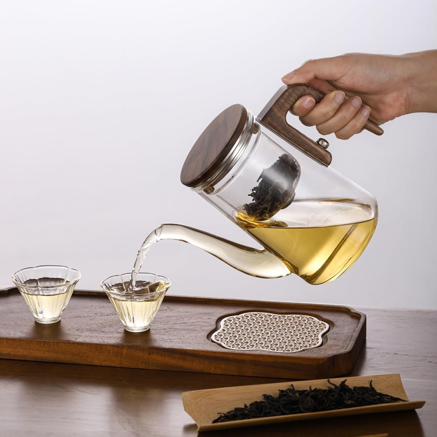 Teapot,Magic Witchcraft Enchanted Glass Teapot, Detachable Loose Tea Glass Infuser,27 Ounces (about 800 ml)