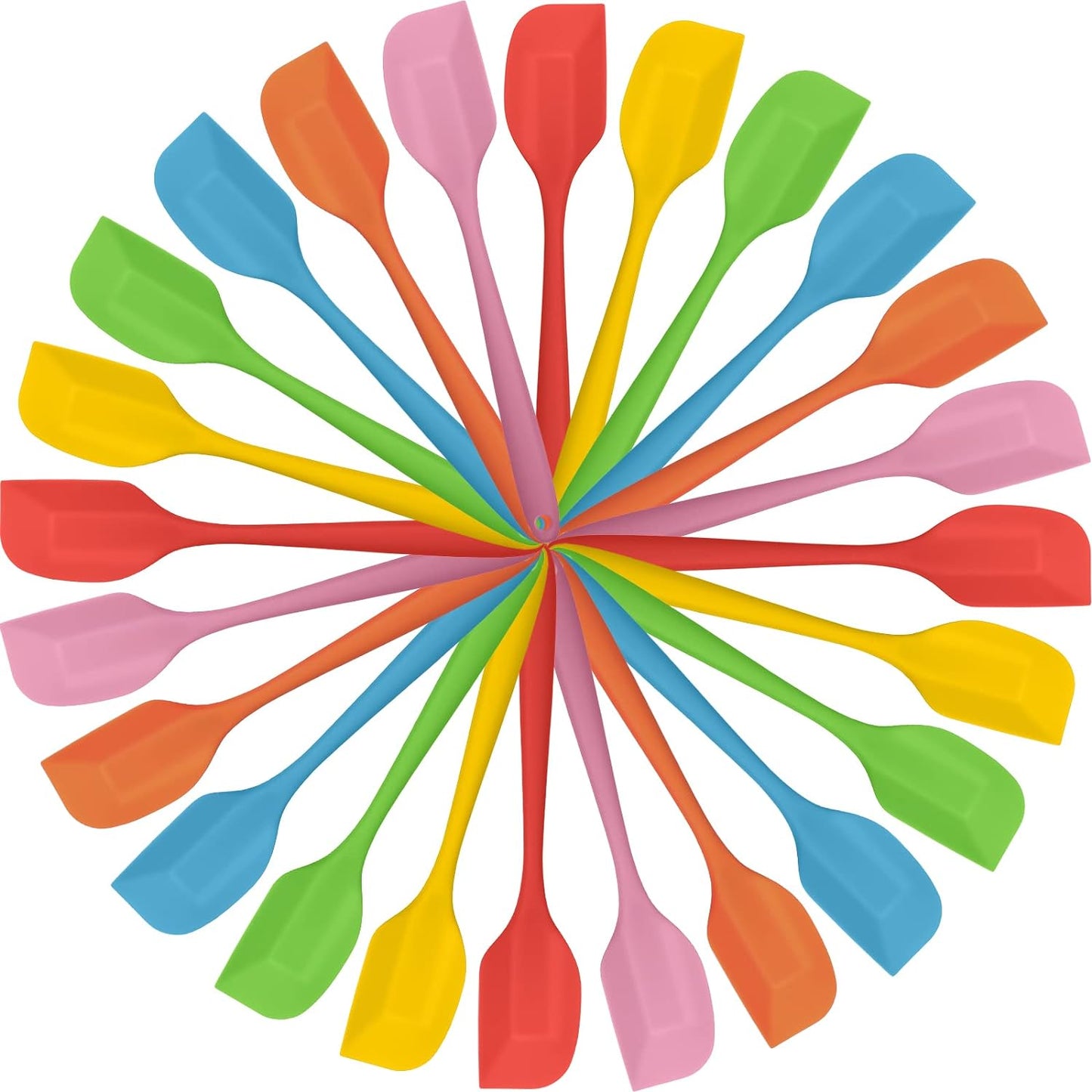 Irenare 24 Pcs Mini Silicone Spatulas Bulk 8.3 Inch Heat Resistant Scrapers Rubber Spatulas Seamless Design Non Stick Flexible for Kitchen Use Cooking Baking Mixing