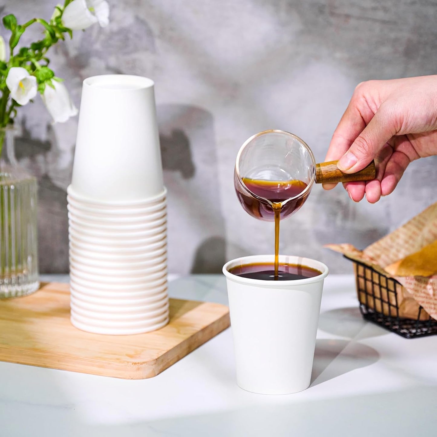 360 Count 8 oz Paper Cups, Disposable Paper Coffee Cups 8 oz,Hot Beverage Drinking Cups for Water Juice or Tea,Perfect for Office Home Party