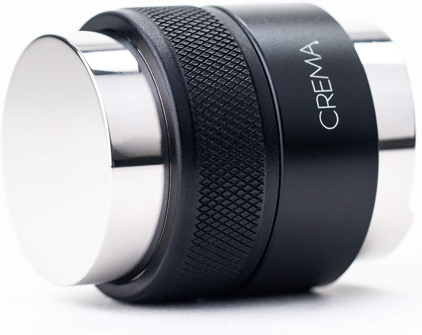 Crema Coffee Products 39.25mm Hand Tamper & Coffee Distributor V2 | Compatible with Breville Portafilters | Double-Sided, Adjustable Depth Tool | Made with Durable 304 Stainless Steel | Black