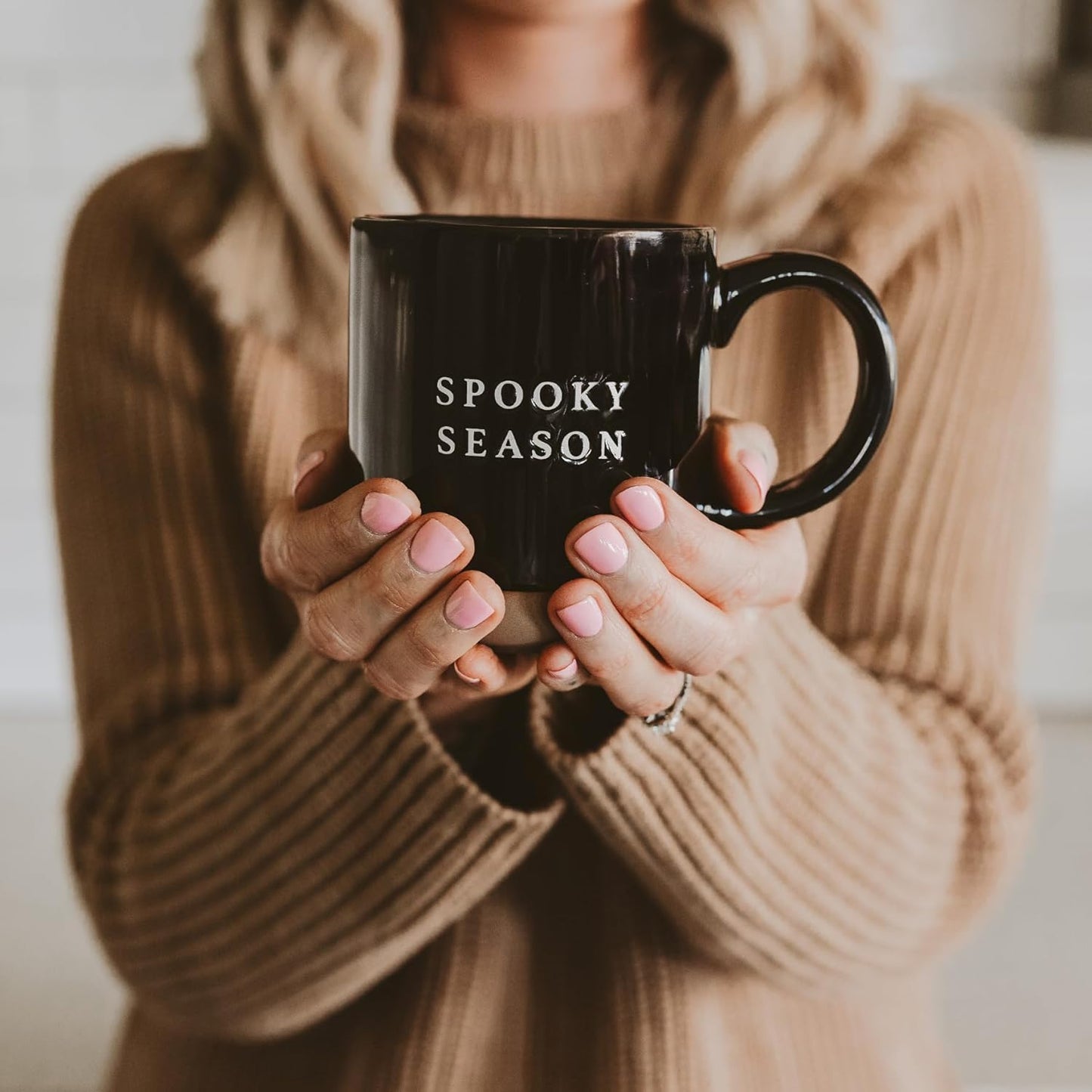 Sweet Water Decor Halloween Coffee Mug - Spooky Coffee Mug for Halloween - Durable Stoneware Mug for Tea & Cocoa - Perfect Fall Mugs for Morning Brew & Cozy Nights - Spooky Season Design Mug 14oz